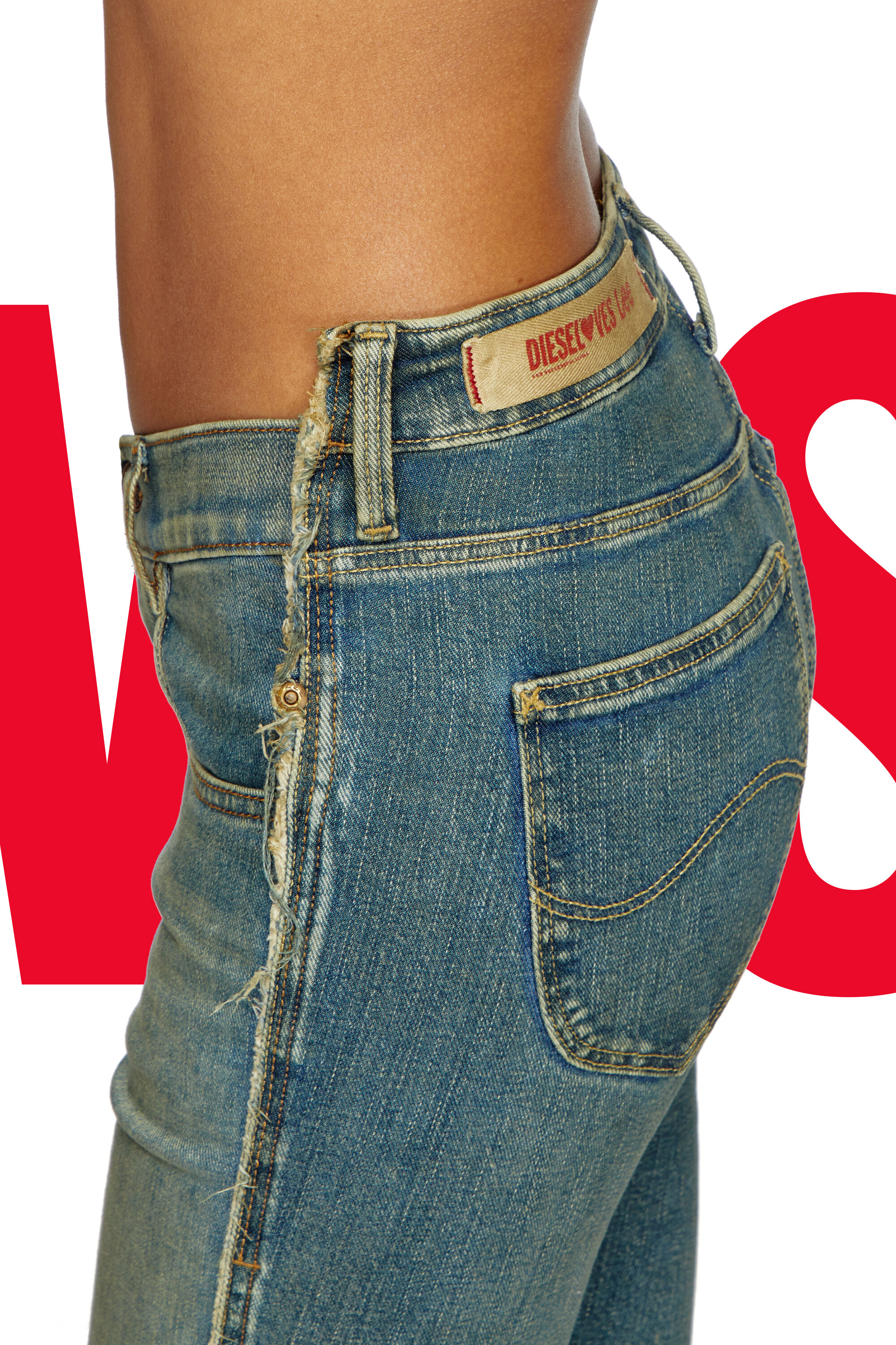 Diesel - Regular Jeans Dieseloves 01 09N01 Femme, Bleu Foncé - Image 4