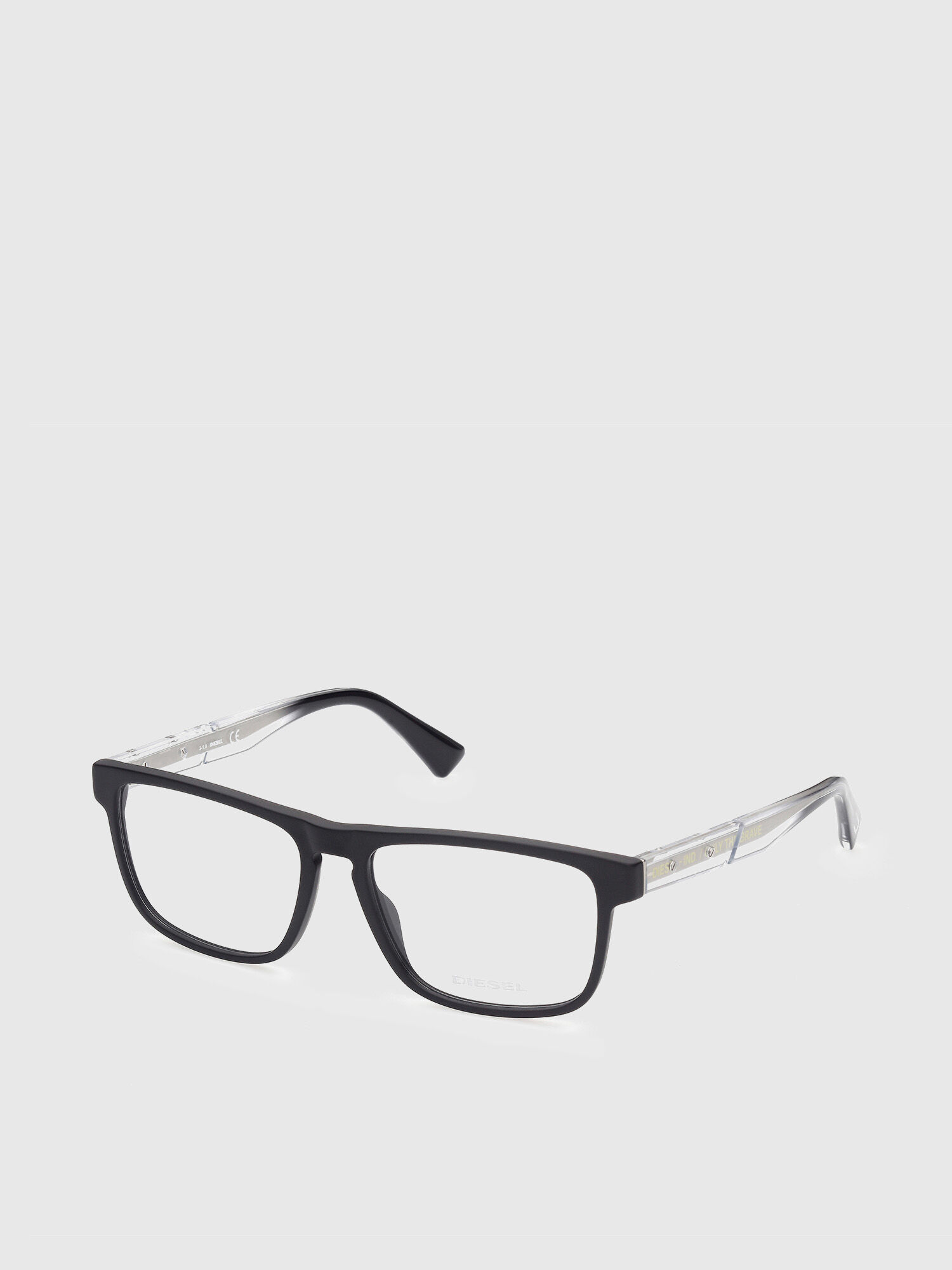 Diesel - DL5406, Lunettes avec branches transparentes injectées Mixte in Noir - 2