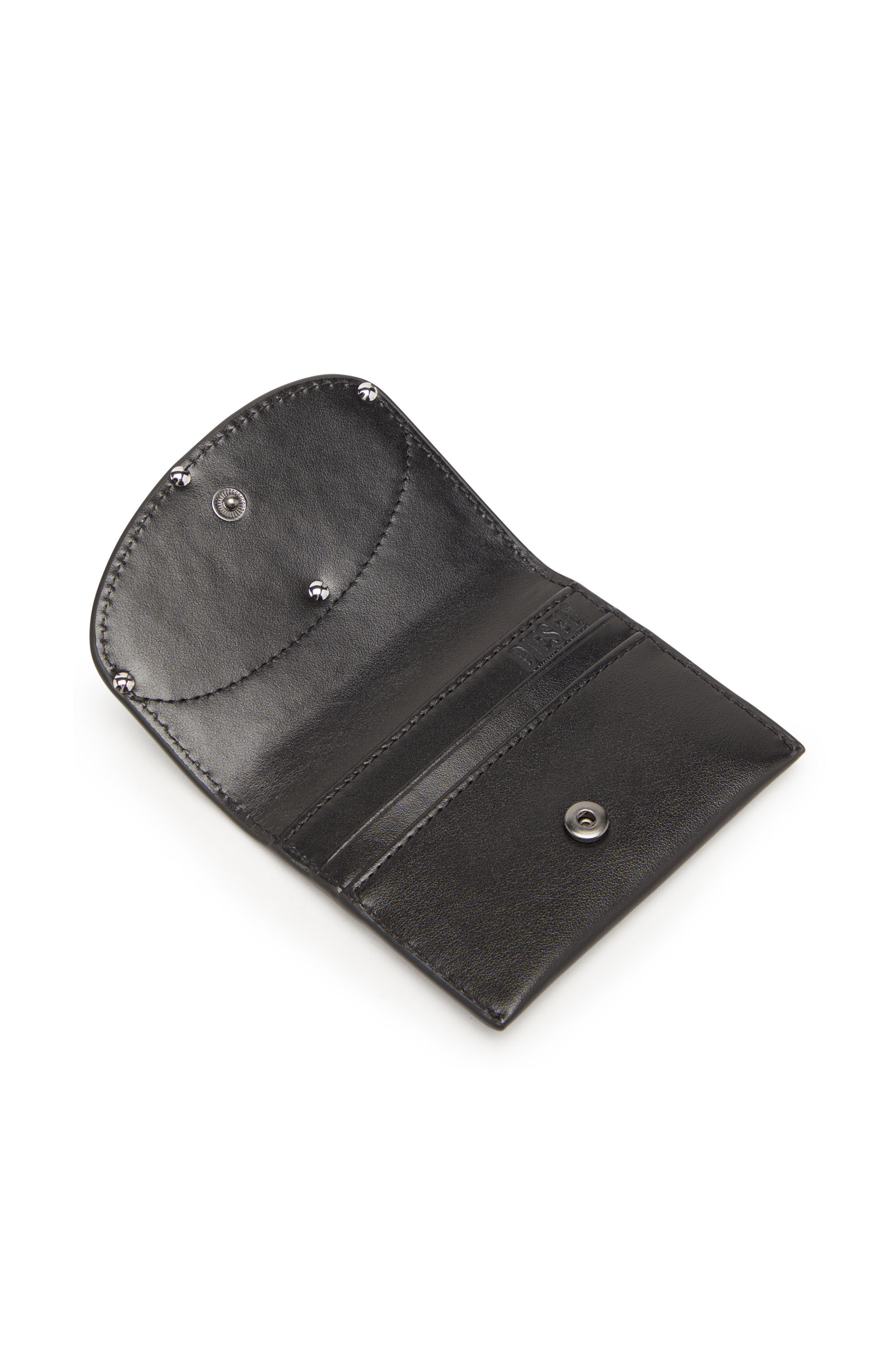Diesel - HOLI-D CARD HOLDER S, Porte-cartes à deux volets en cuir lisse Mixte in Noir - 3