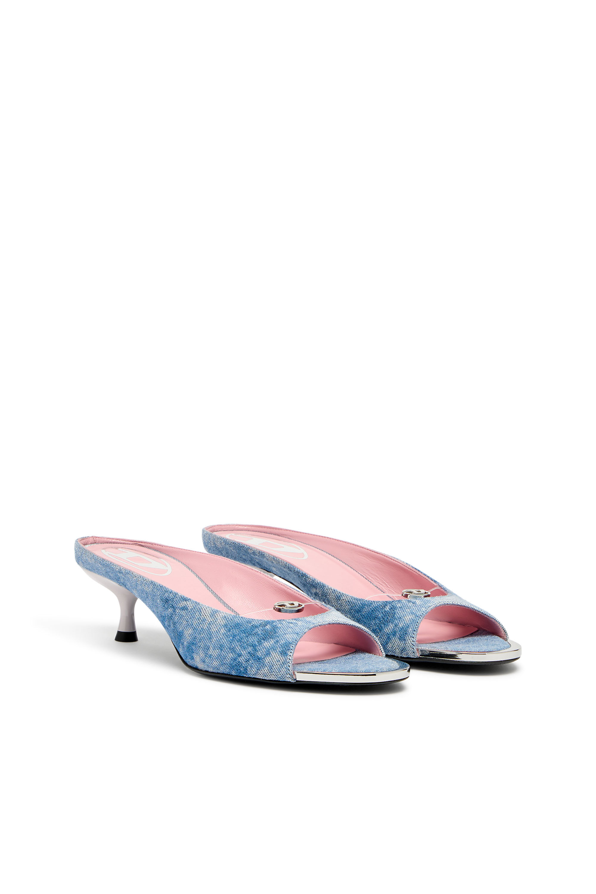 Diesel - D-DIAM'S-SA-40, D-Diam&rsquo;s-Mule en denim Low avec Oval D flottant Femme in ToBeDefined - 2