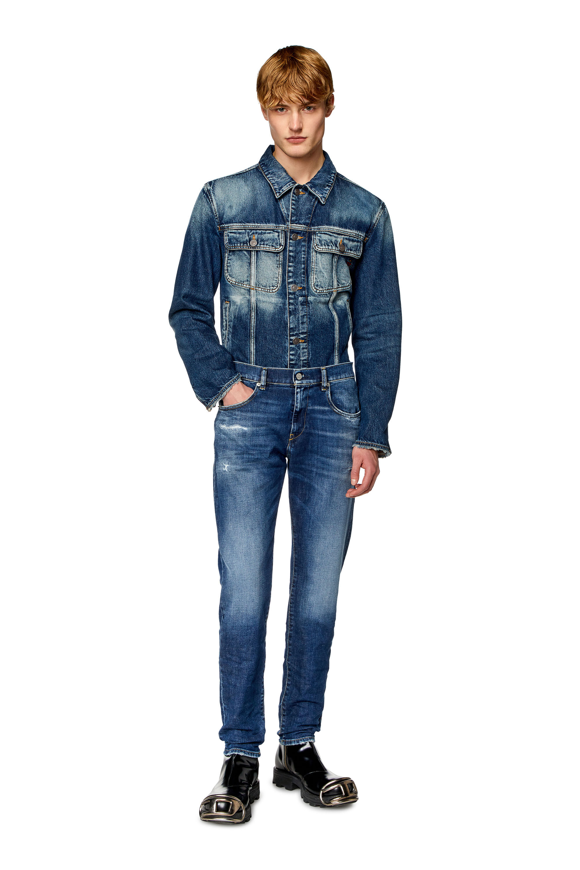 Diesel - Slim Jeans 2019 D-Strukt E9B90, Bleu Clair - Image 1