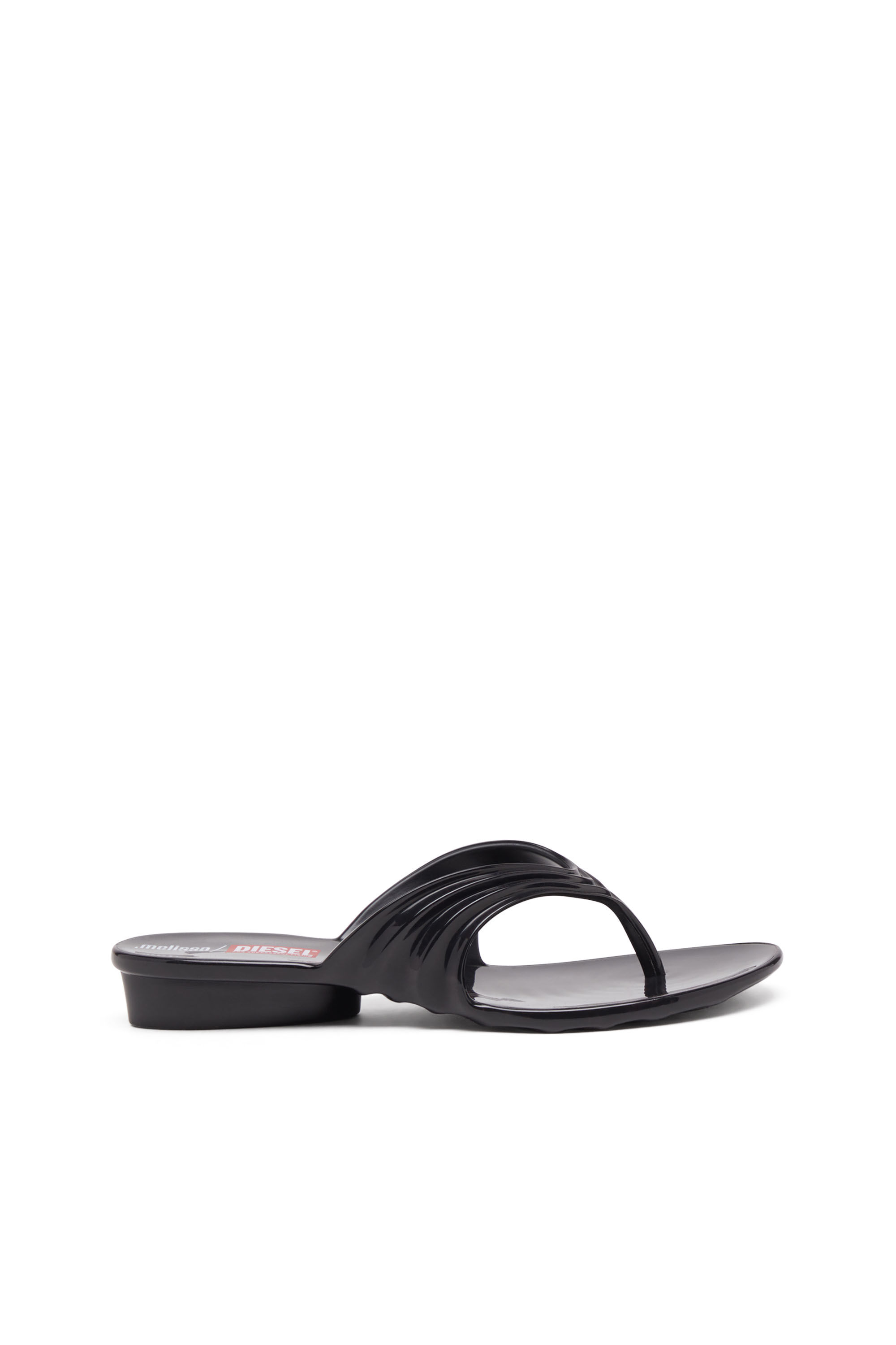 Diesel - MELISSA QUANTUM THONG, Tong sculpturale en Melflex® Femme in Noir - 1