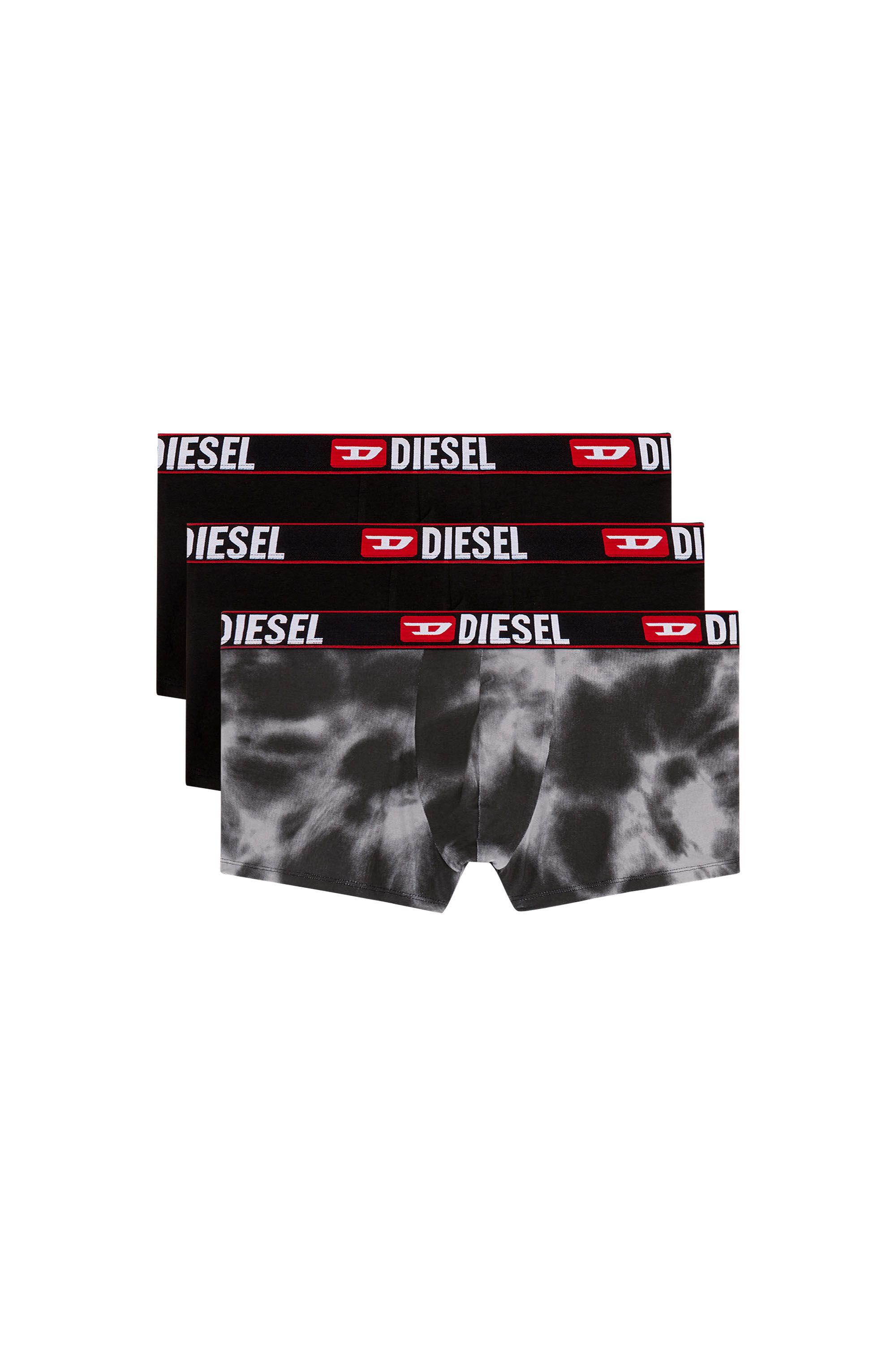 Diesel - UMBX-DAMIENTHREEPACK, Man's 3-pack of boxer briefs with cloudy motif in Black/Grey - 2