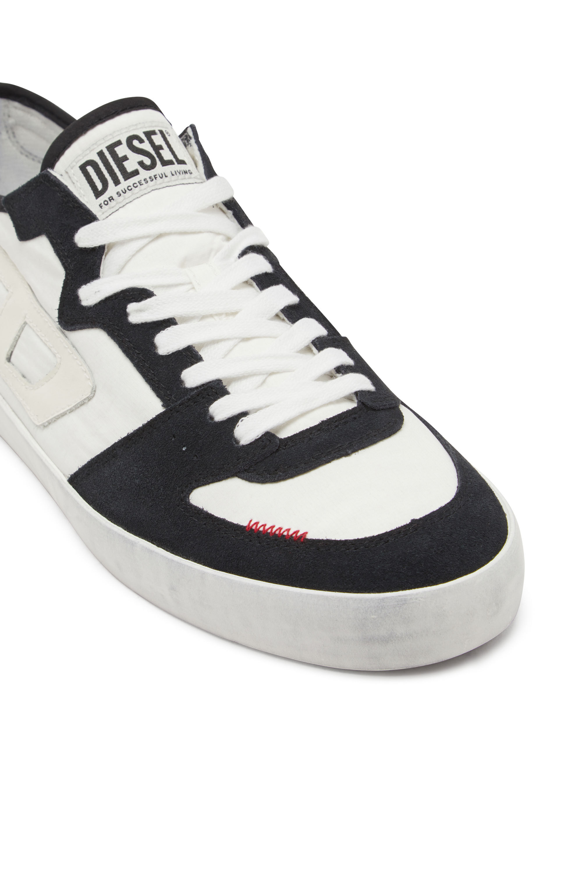 Diesel - S-LEROJI D-1 LOW, S-Leroji D-Sneakers en ripstop matelassé et cuir suédé Homme in Polychrome - 5