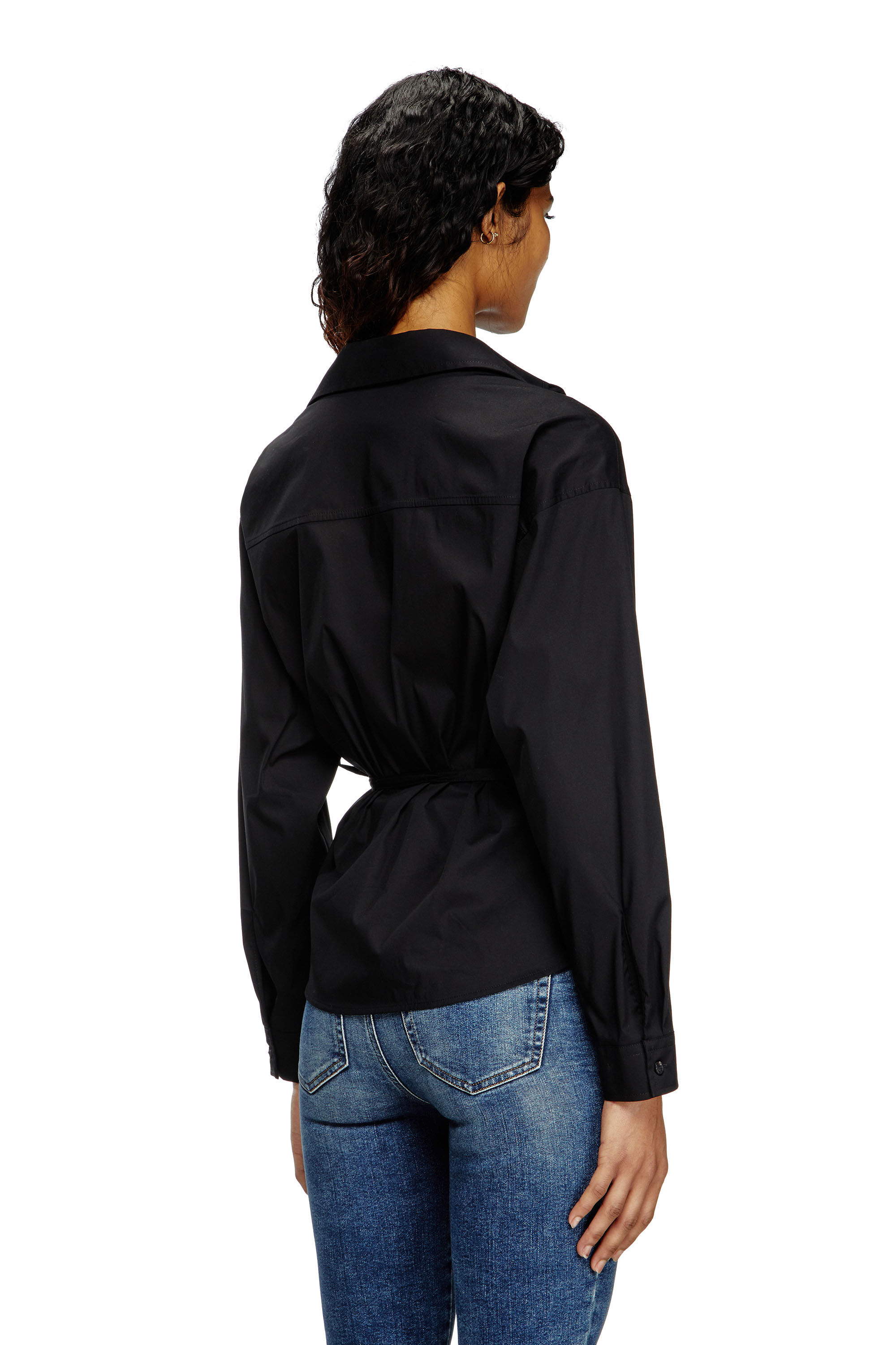Diesel - C-DELPHI, Chemise portefeuille avec breloque logo Femme in Noir - 4