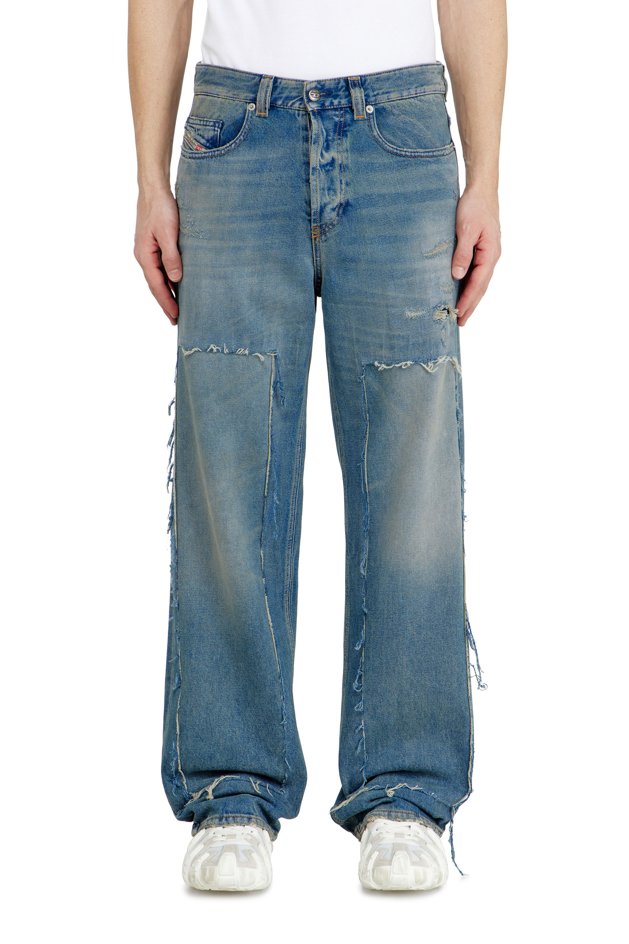 Diesel - Relaxed Jeans 2001 D-Macro 09N27 Homme, Bleu moyen - Image 4