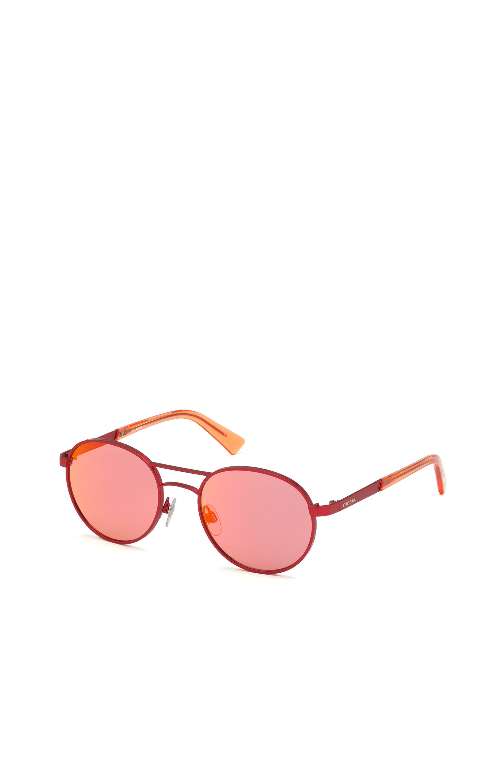 Diesel - DL0265, Lunettes rondes en métal et acétate Mixte in Rose - 2