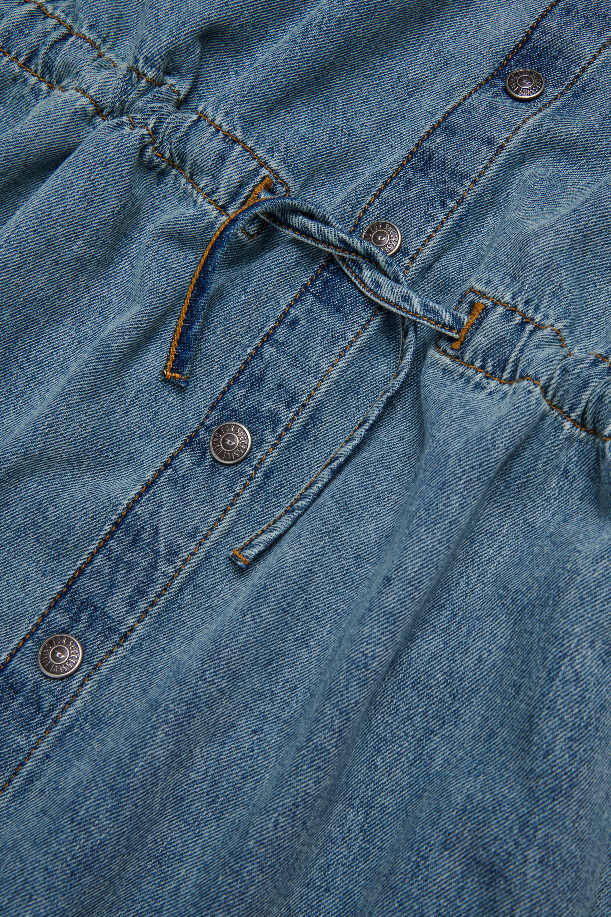 Diesel - DREAMY, Robe en denim avec cordon de serrage Femme in Bleu - 4