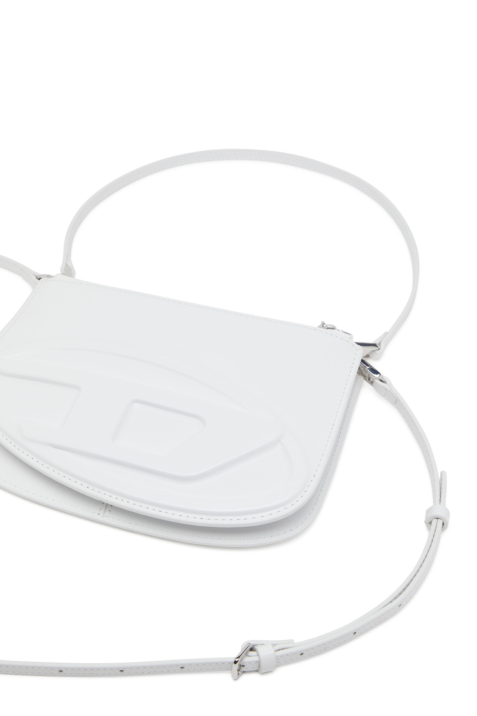 Diesel - 1DR TWIN, 1DR Twin-Sac épaule à deux pochettes en cuir imprimé Femme in Blanc - 2