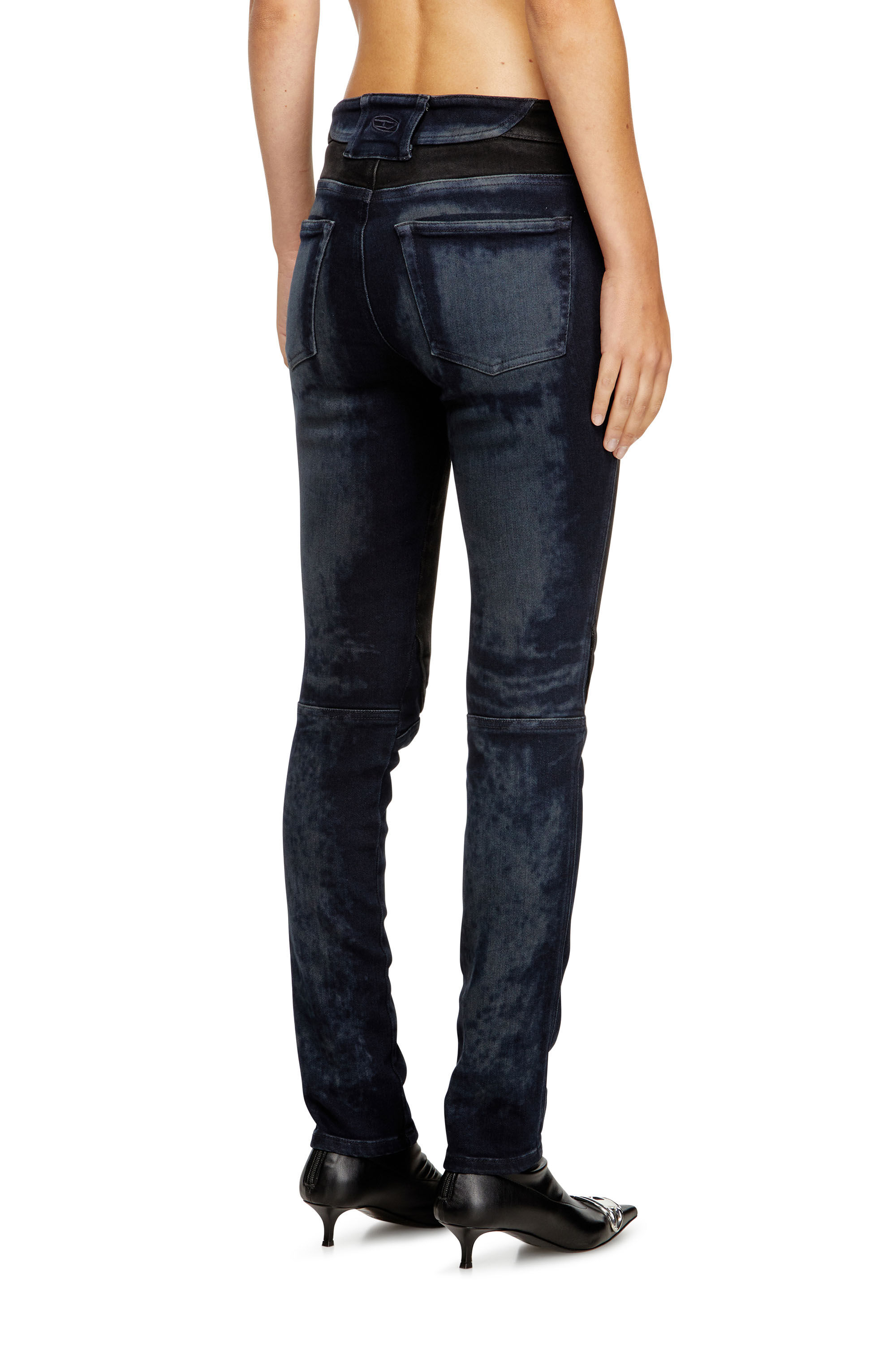 Diesel - Slim Jeans D-Bikee 09M92 Femme, Bleu Foncé - Image 3