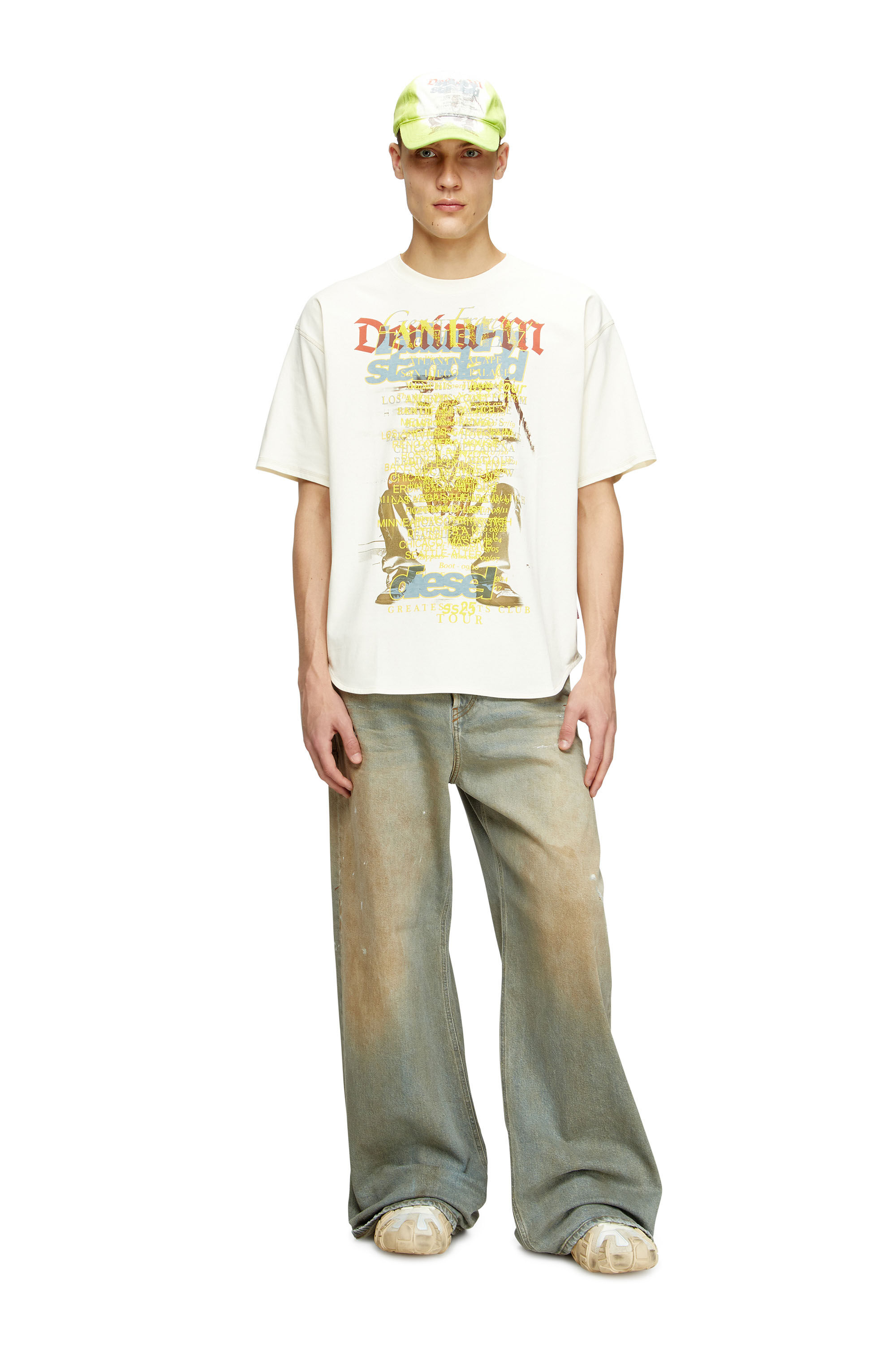 Diesel - T-BIX-AA, T-shirt avec imprimé paroles Mixte in Blanc - 1