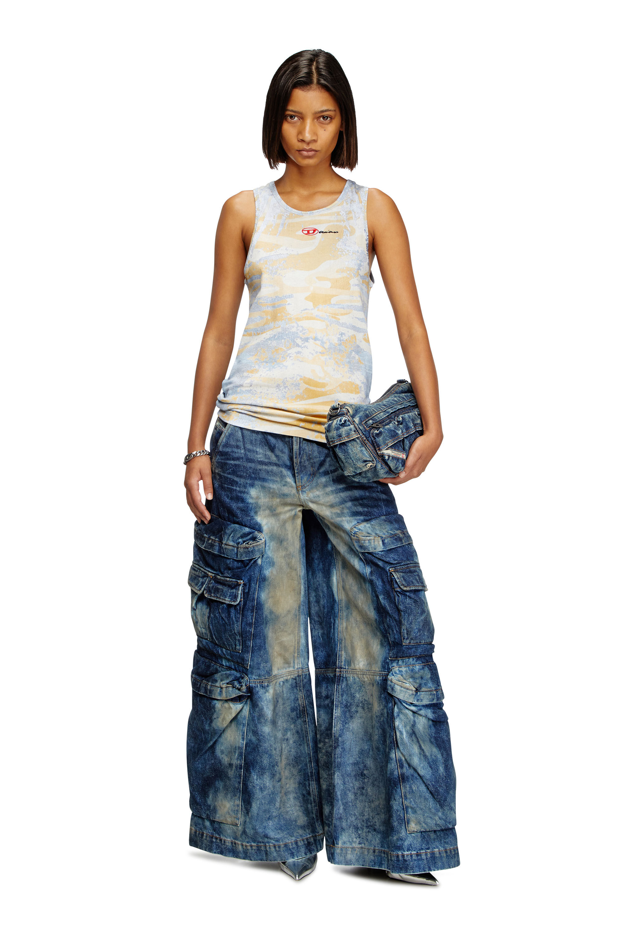 Diesel - T-LIFTY-DD, Débardeur camouflage en coton stretch Mixte in Polychrome - 6