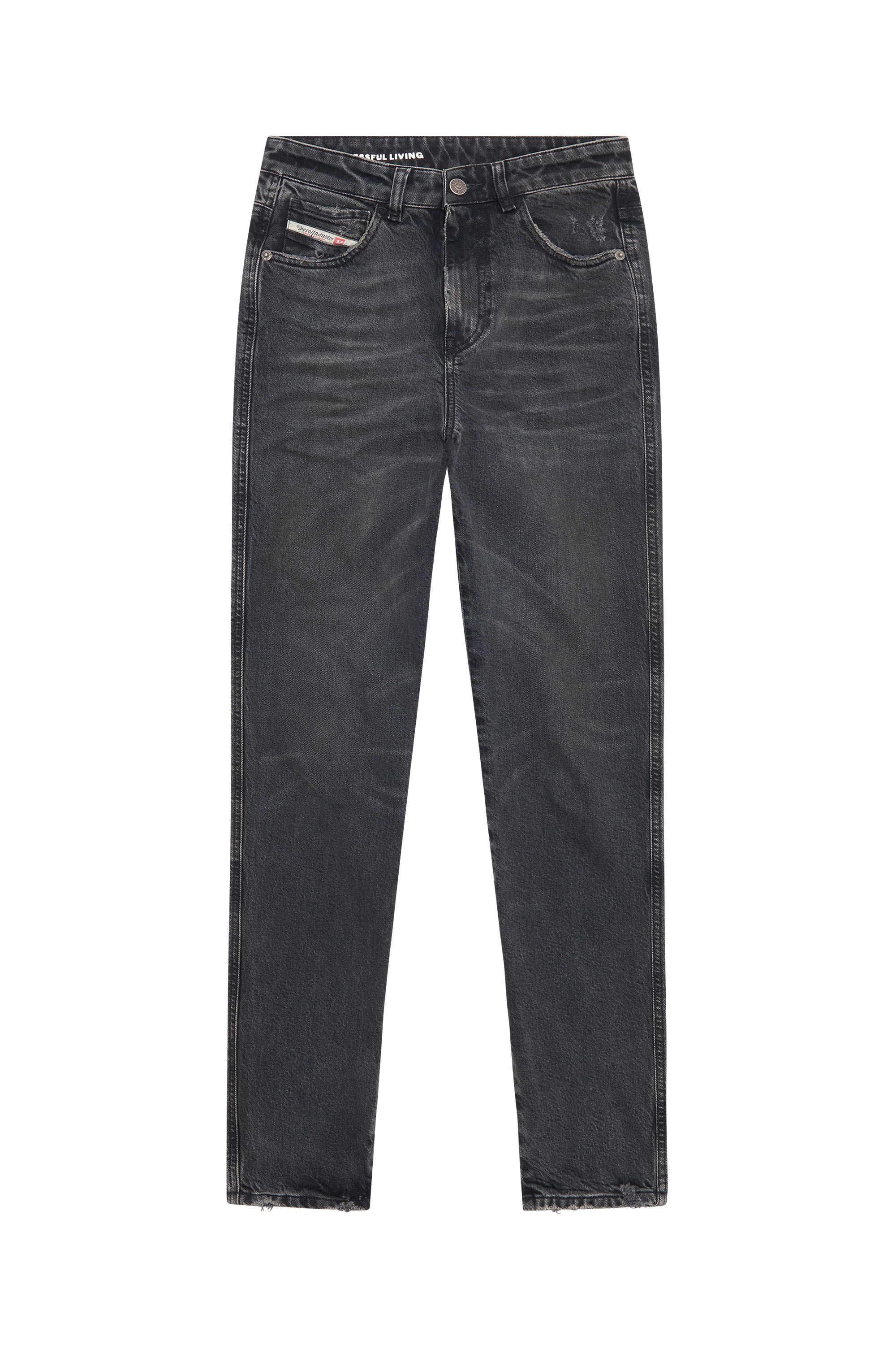 Diesel - 1994 09E78 Straight Jeans, Noir/Gris foncé - Image 2
