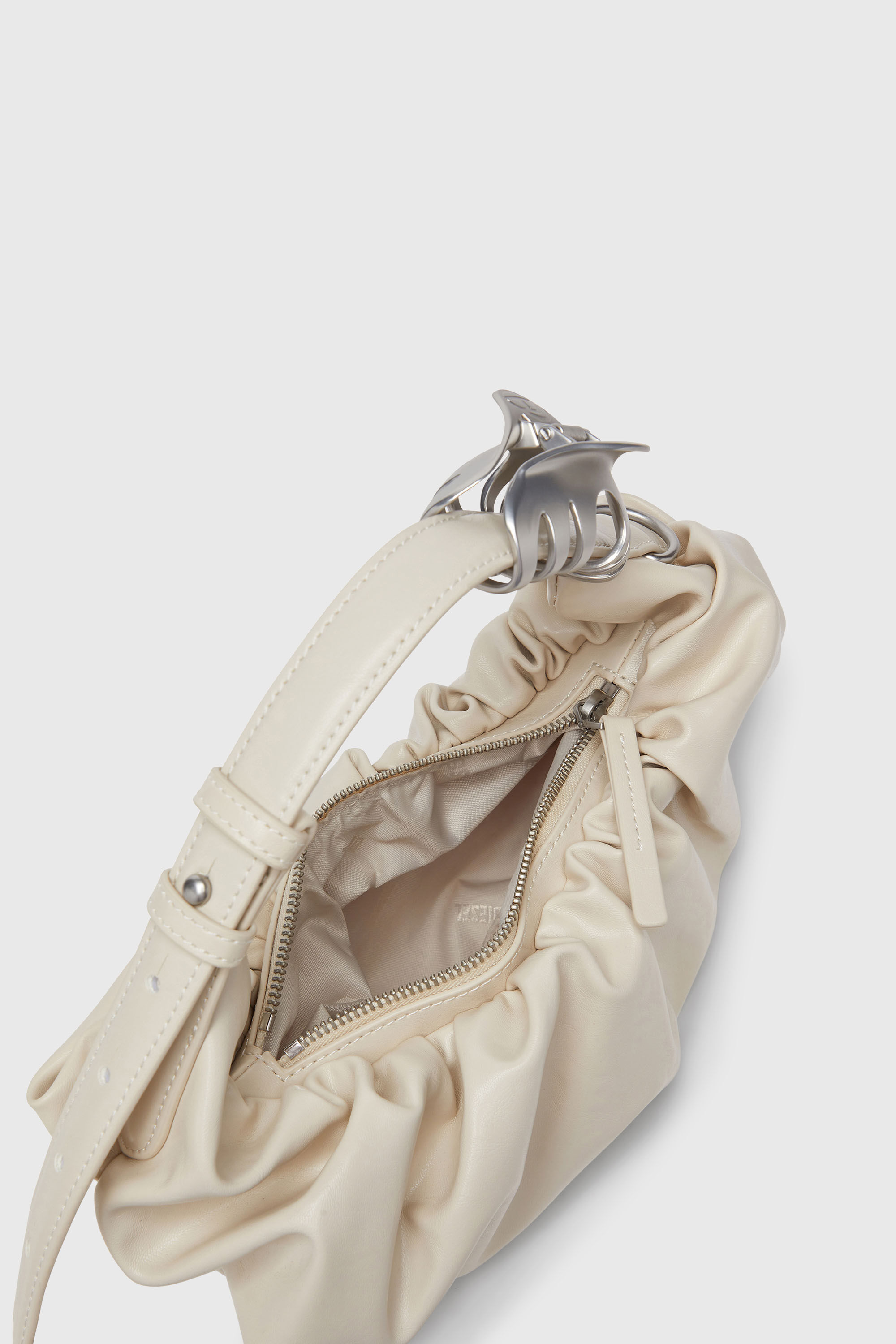 Diesel - GRAB-D HOBO S, Grab-D-Sac hobo froiss&eacute; Femme in Blanc - 3