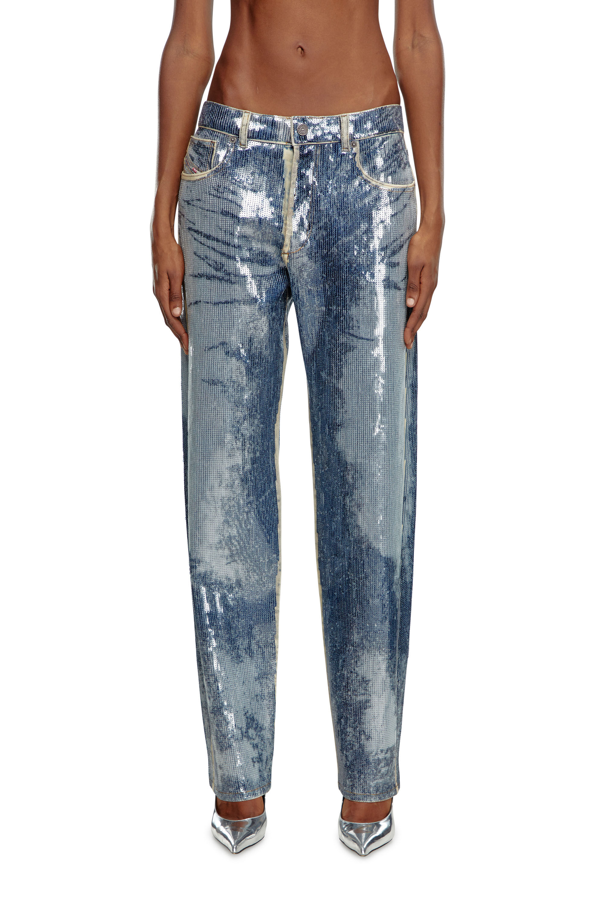 Diesel - Femme Straight Jeans D-Ark 0PGAE, Bleu moyen - Image 3