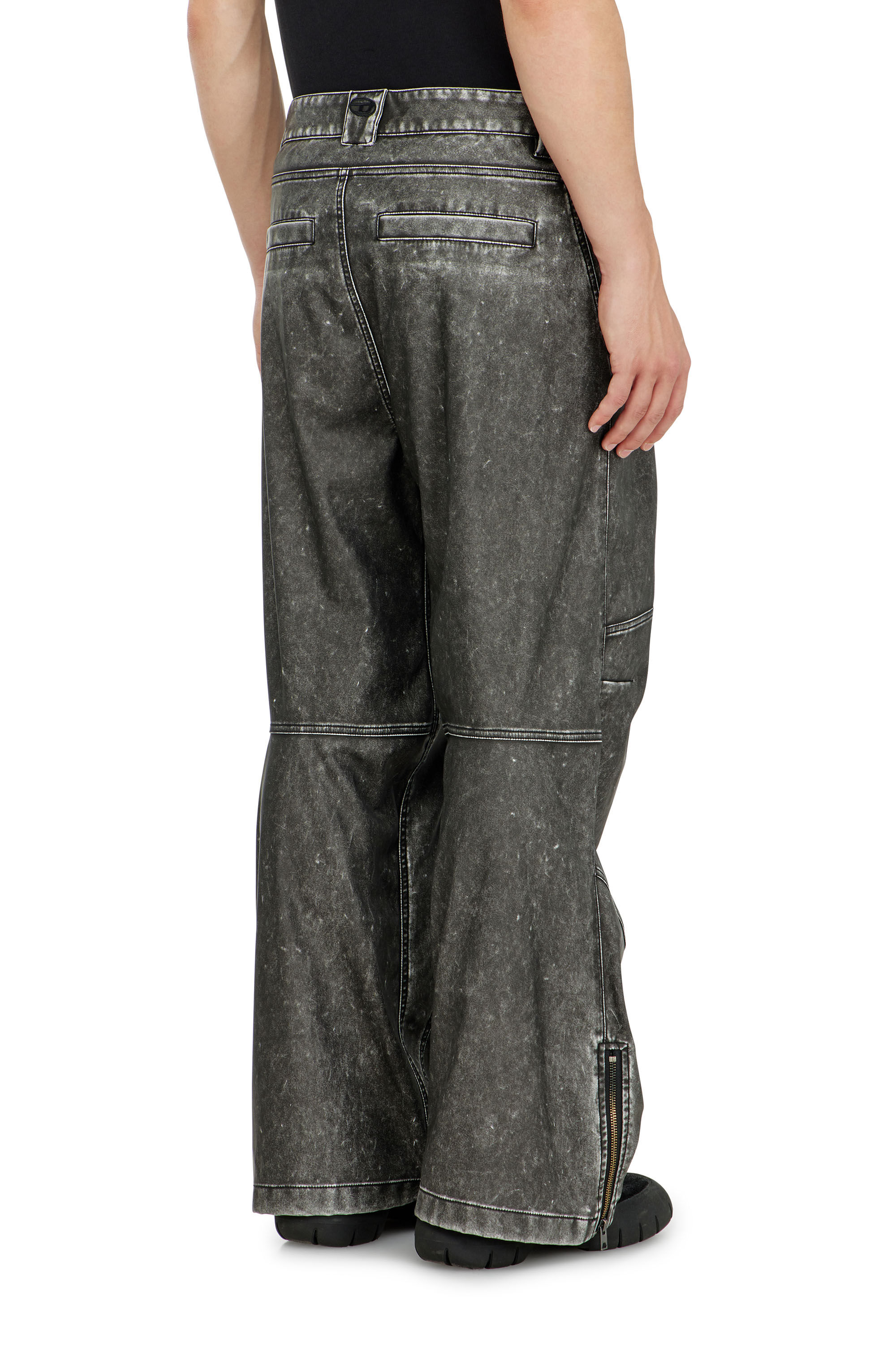 Diesel - P-DELLY-NJCJ, Pantalon en mati&egrave;re contrecoll&eacute;e effet us&eacute; Homme in ToBeDefined - 4