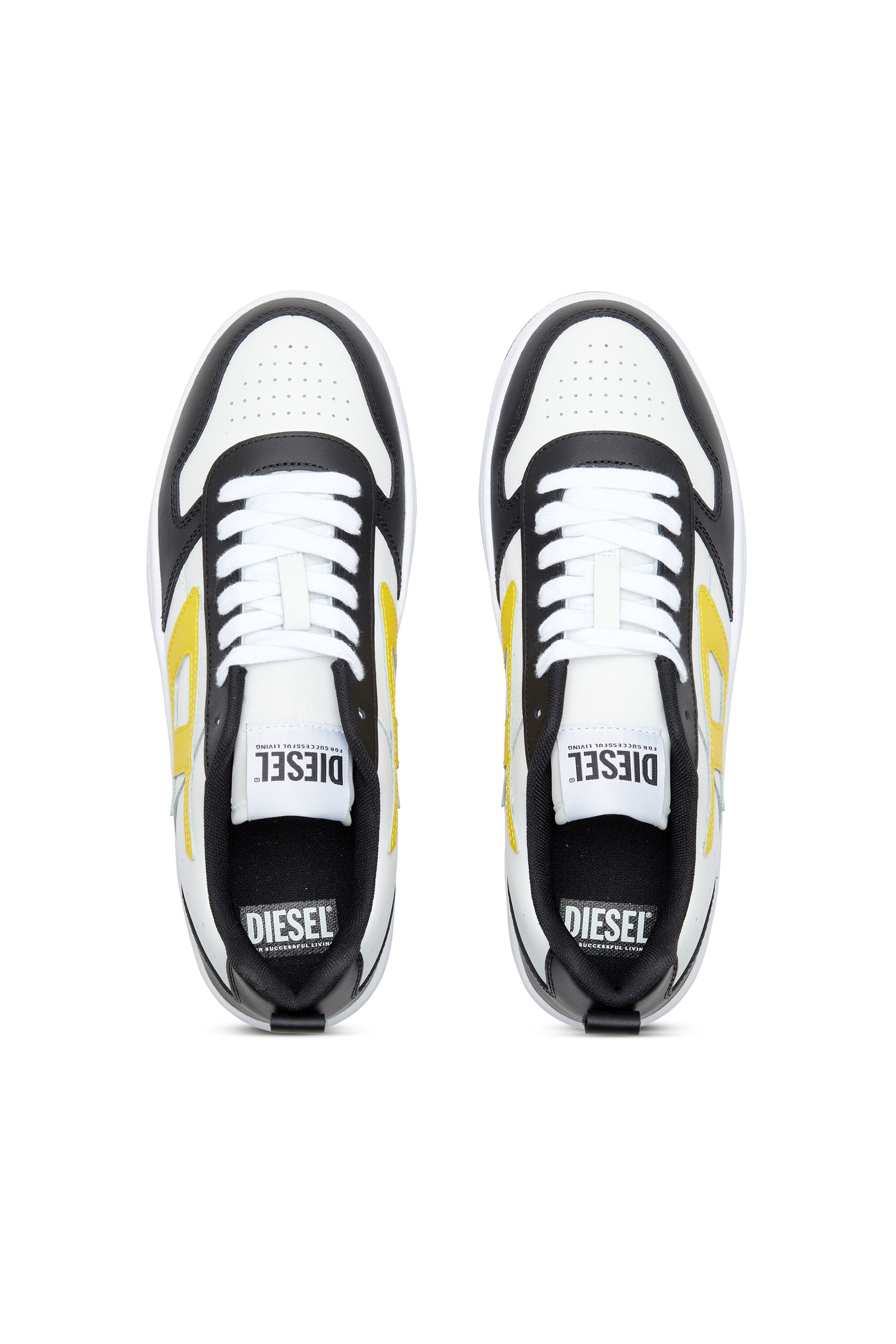 Diesel - S-UKIYO V2 LOW, Man S-Ukiyo Low-Low-top sneakers in leather and nylon in Multicolor - Image 4