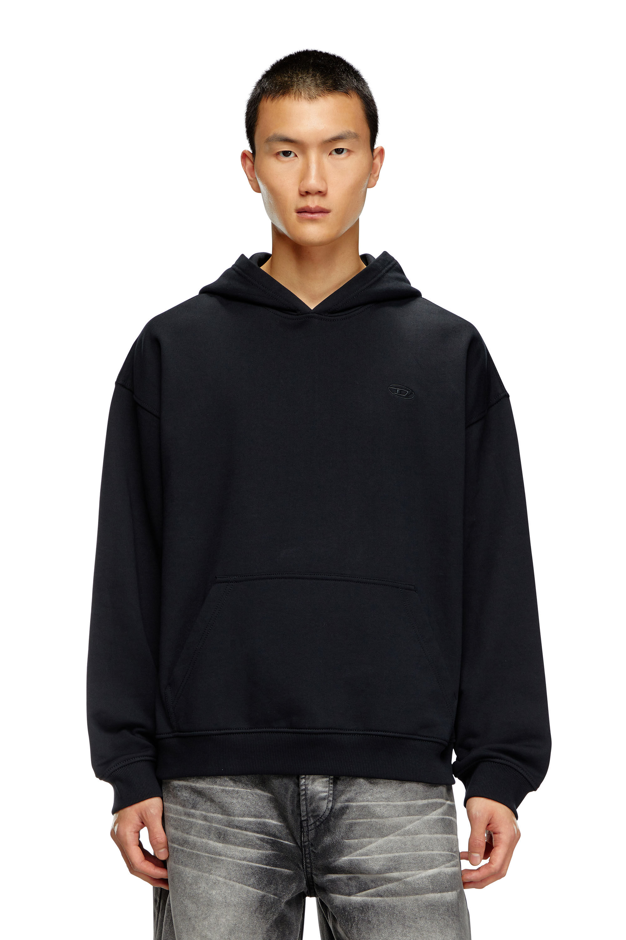 Hoodie with logo on hood top