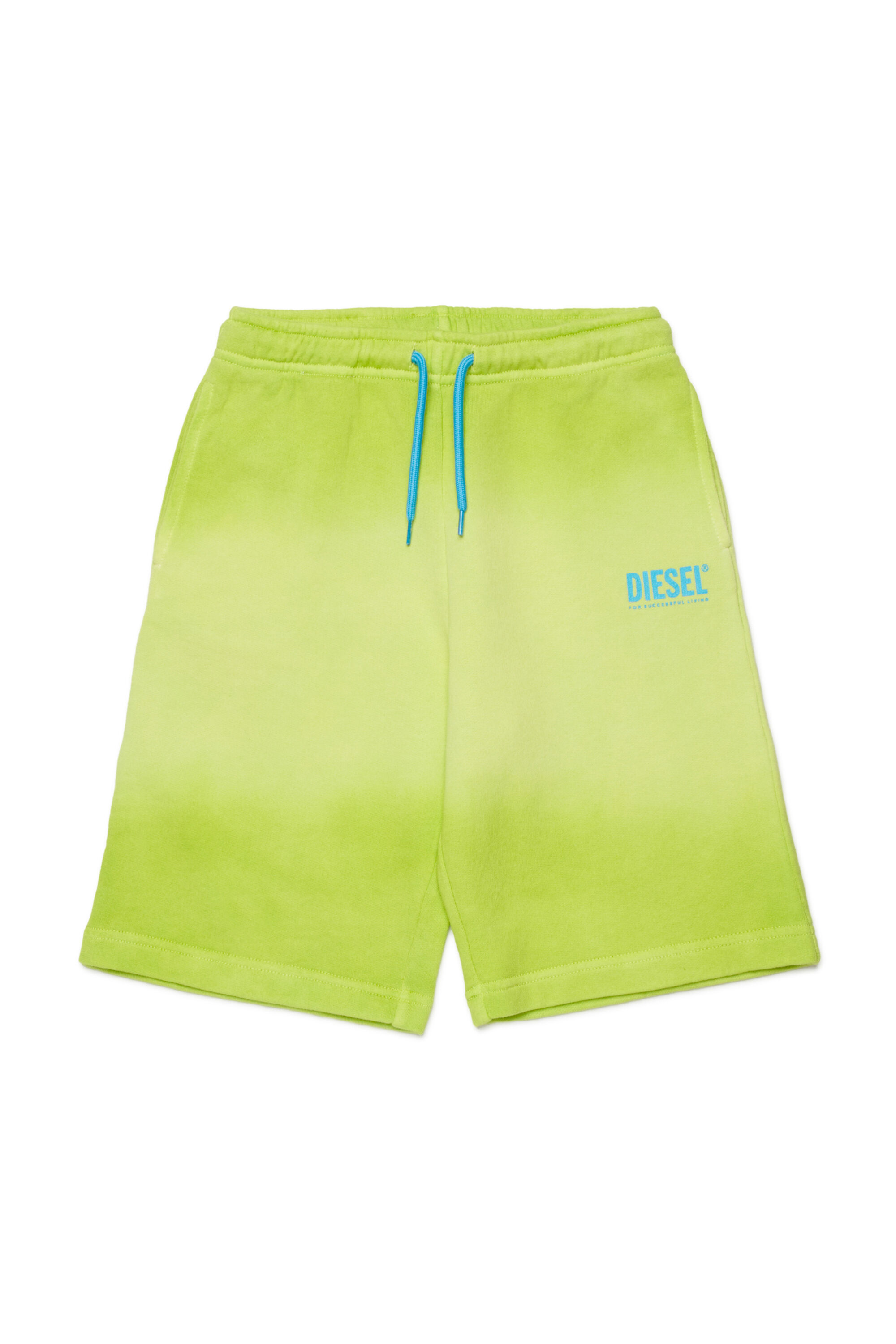 Diesel - PSHADE, Short en coton &agrave; d&eacute;lavage d&eacute;grad&eacute; Homme in Vert - 1