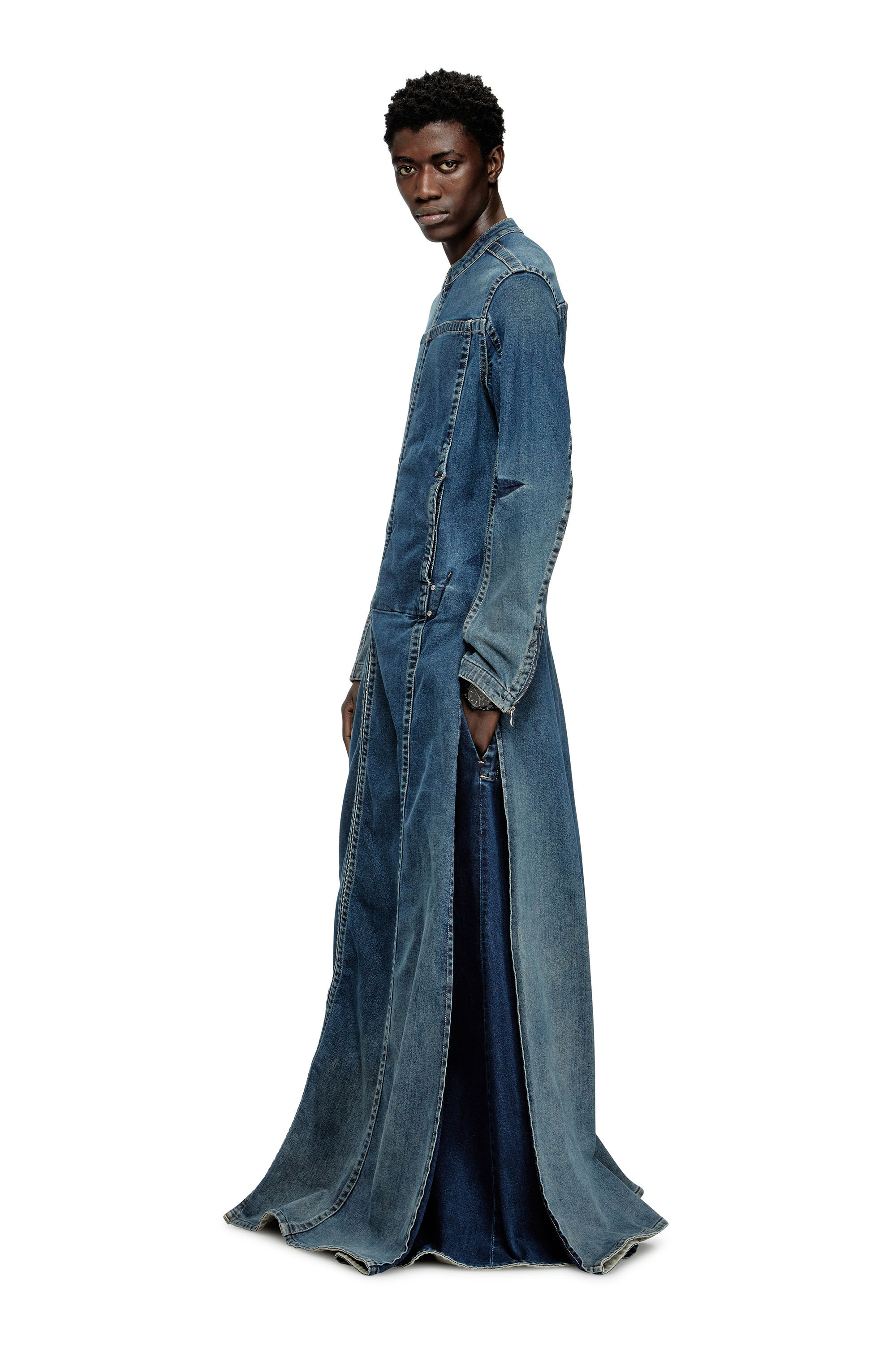 Diesel - D-JORGE-RE-FSG, Manteau extrême en denim Rehab Homme in Bleu - 3