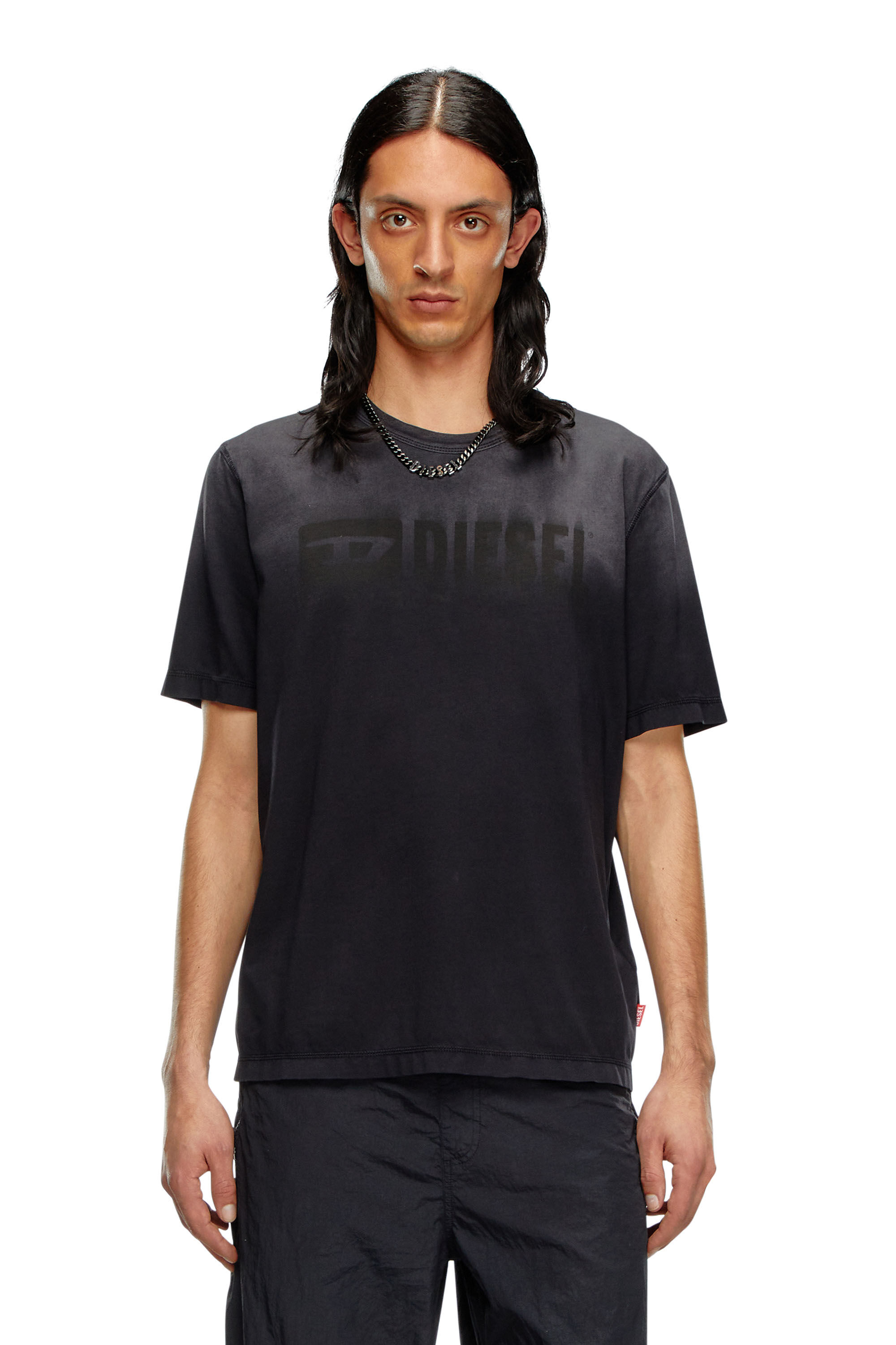 Diesel - T-ADJUST-K4, Man T-shirt with sun-faded treatment in Black - Image 3