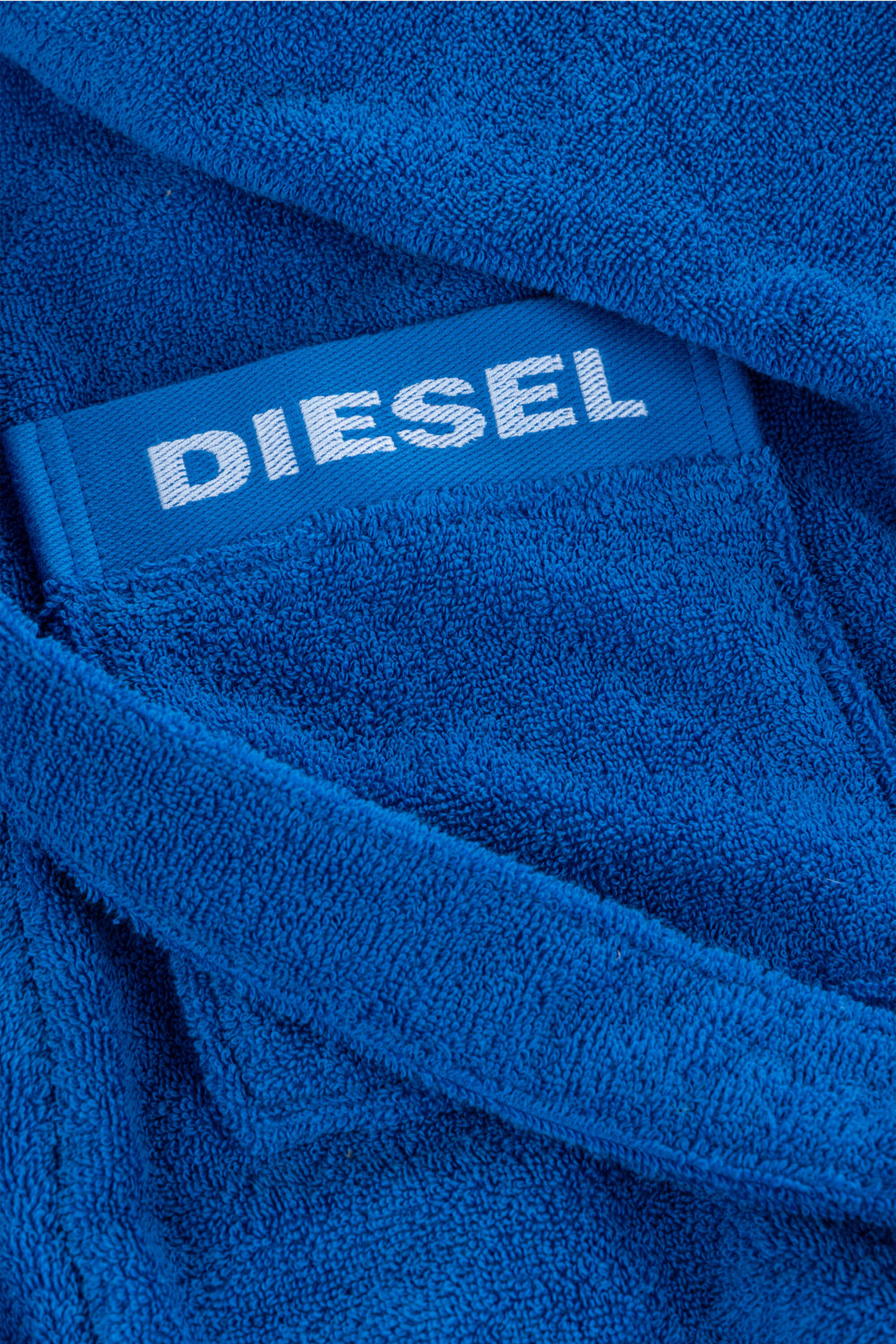 Diesel - 1015102 LOGO-COTTON BATHROBE SIZE S BLUE, Peignoir en &Eacute;ponge de Coton, taille S Mixte in Bleu - 2