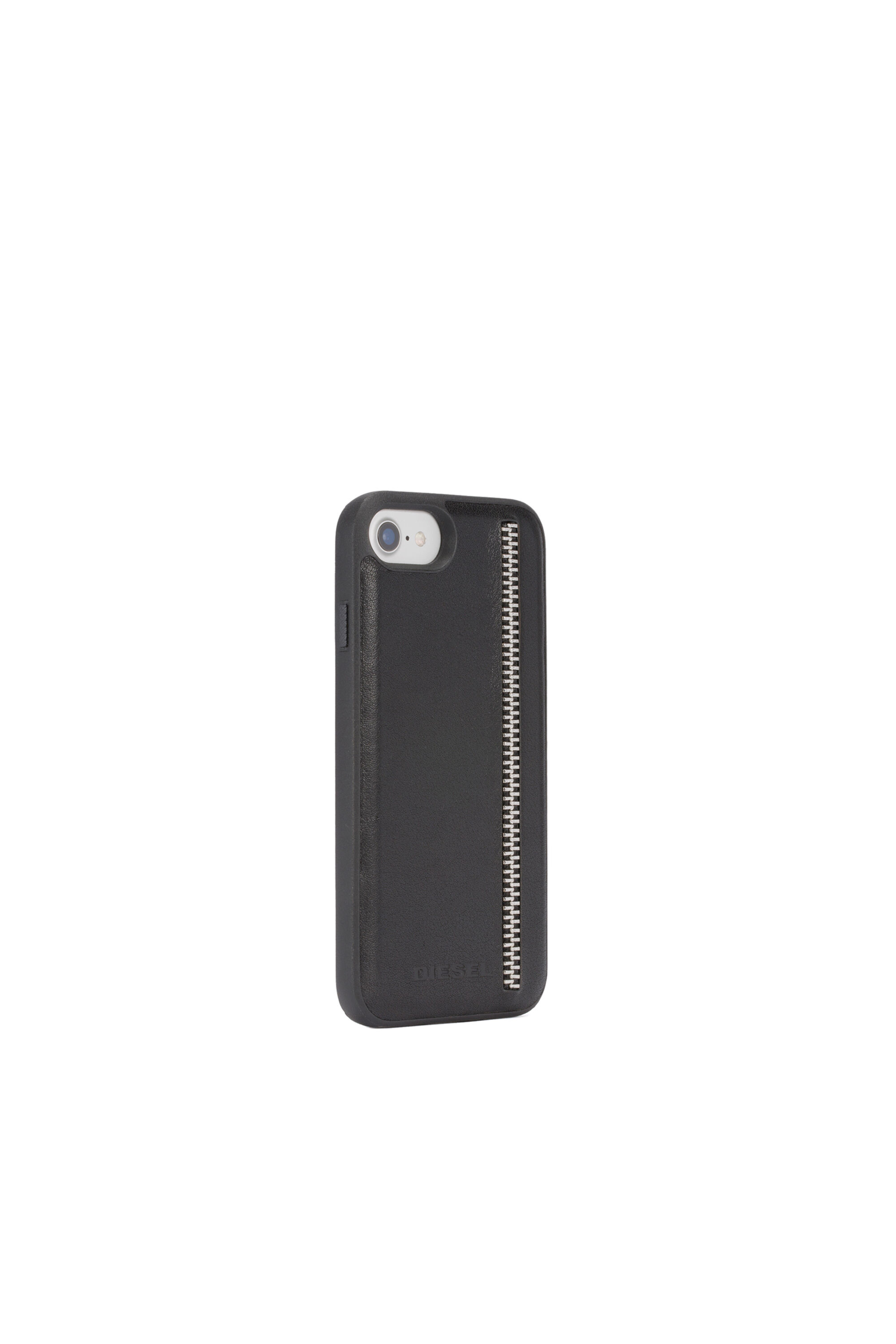 Diesel - ZIP BLACK LEATHER IPHONE 8/7/6s/6 CASE, Coque en cuir noir avec zip, iPhone 8/7/6s/6 Mixte in Noir - 4