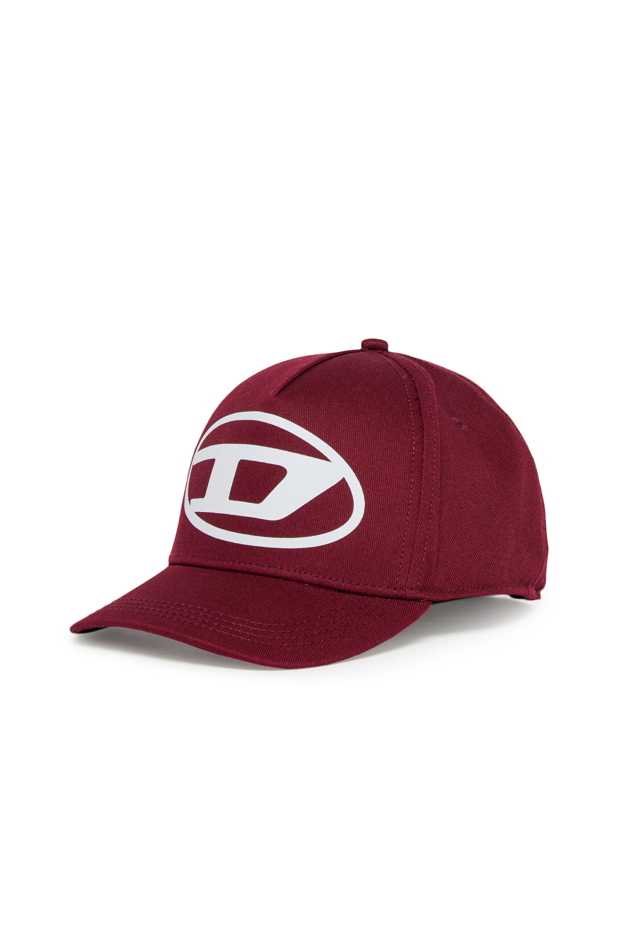 Diesel - FLIMO, Casquette de baseball avec imprim&eacute; logo Oval D Homme in Rouge - 1