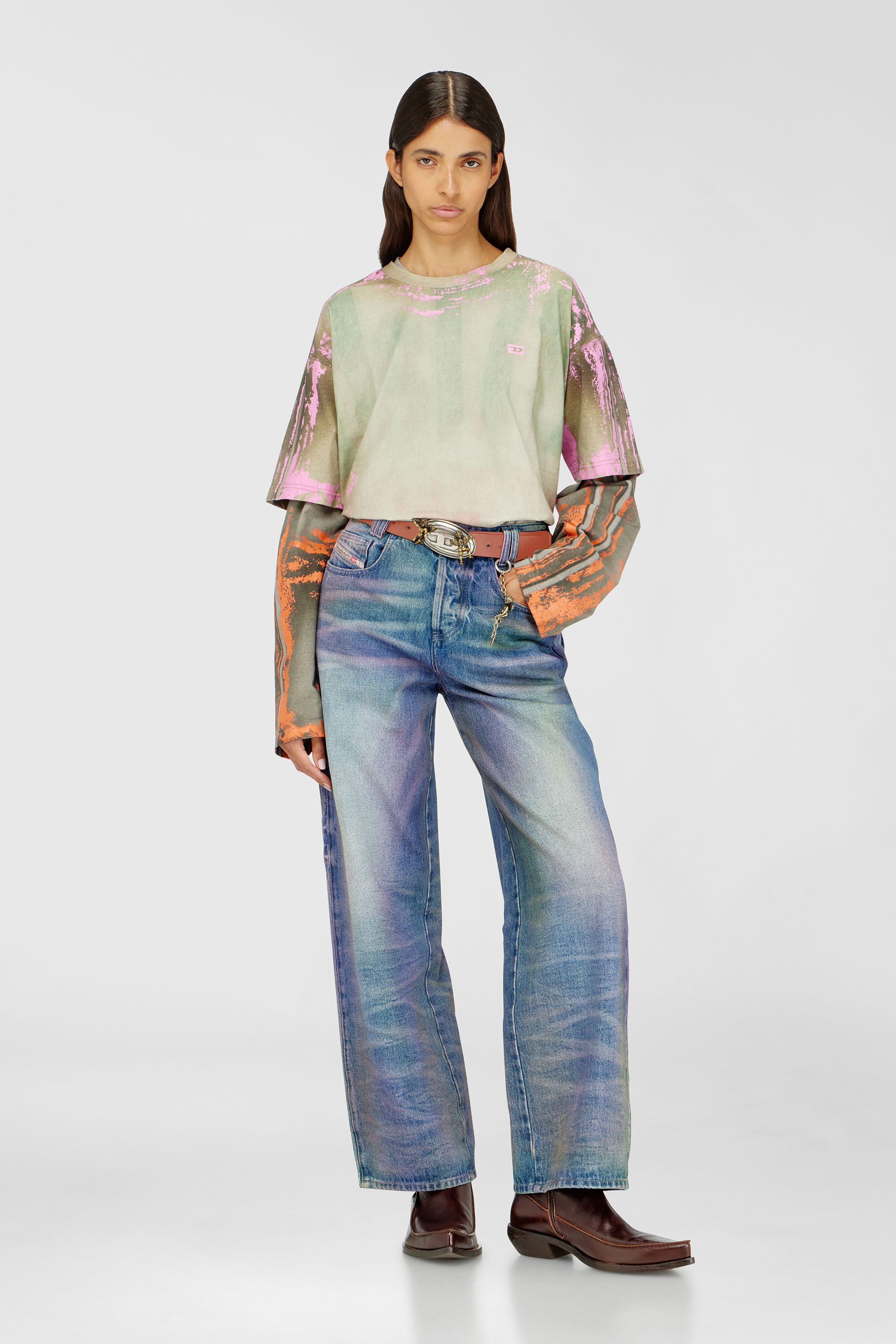 Diesel - Relaxed Jeans 1982 D-Hakou 007FW Mixte, Bleu moyen - Image 7
