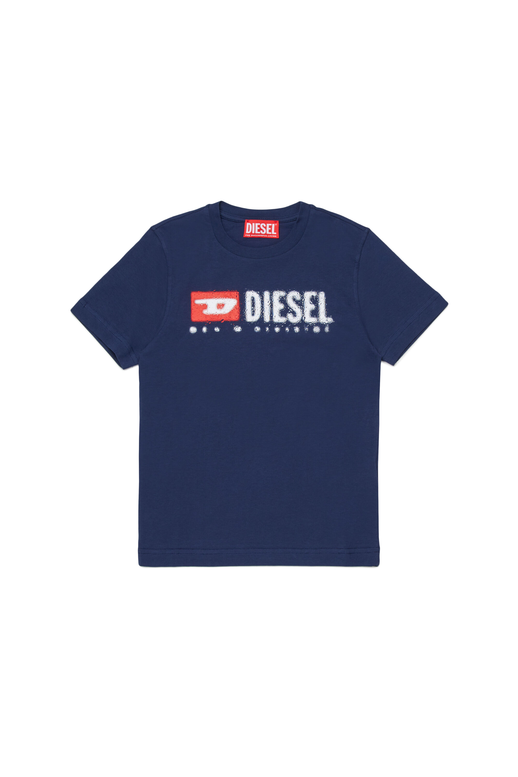 Diesel - TADJUSTK14, T-shirt en coton avec logo imprimé Homme in Bleu - 1