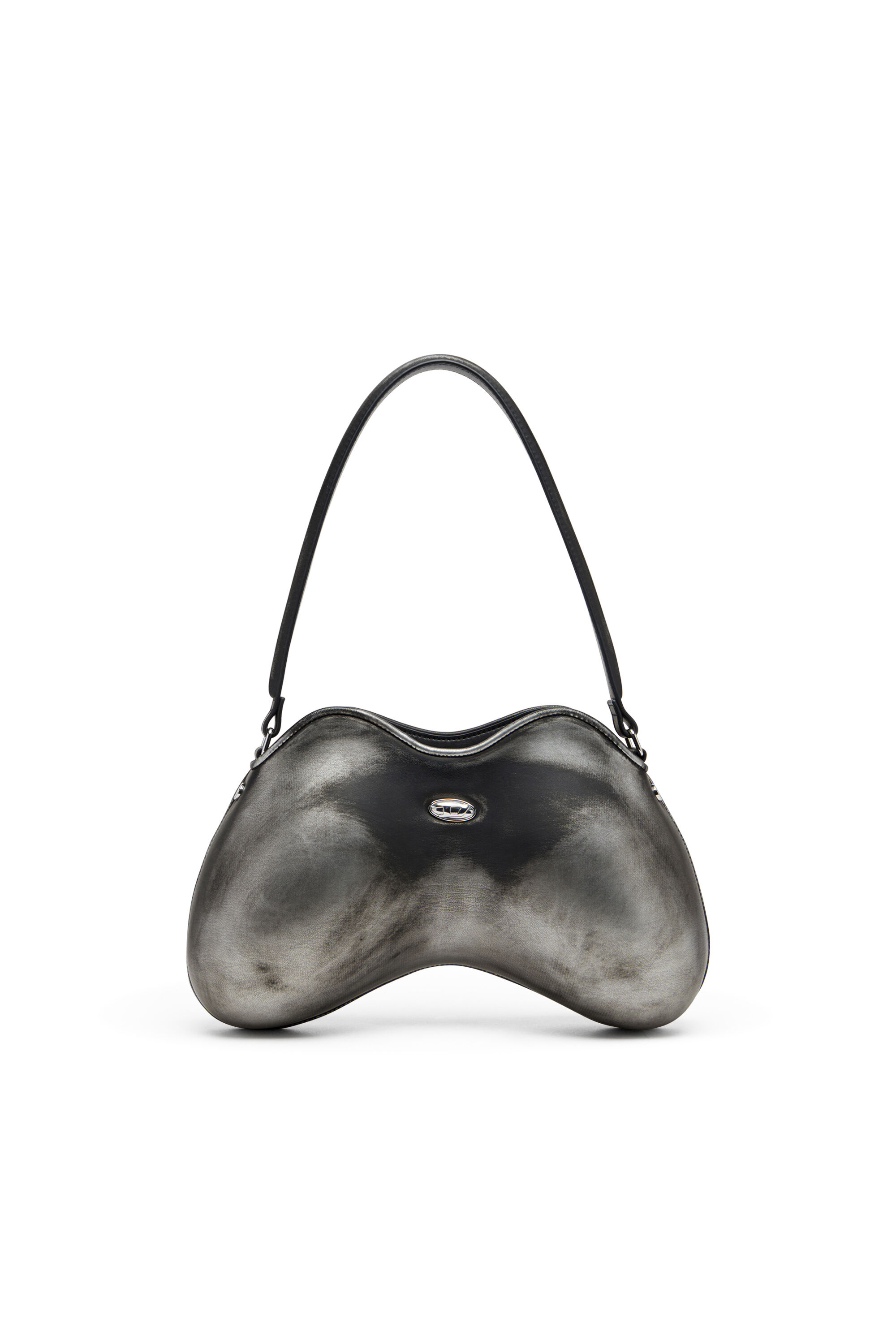 Diesel - DOUBLE-D SHOULDER, Double-D-Sac épaule rigide en PU brossé Femme in Noir - 2