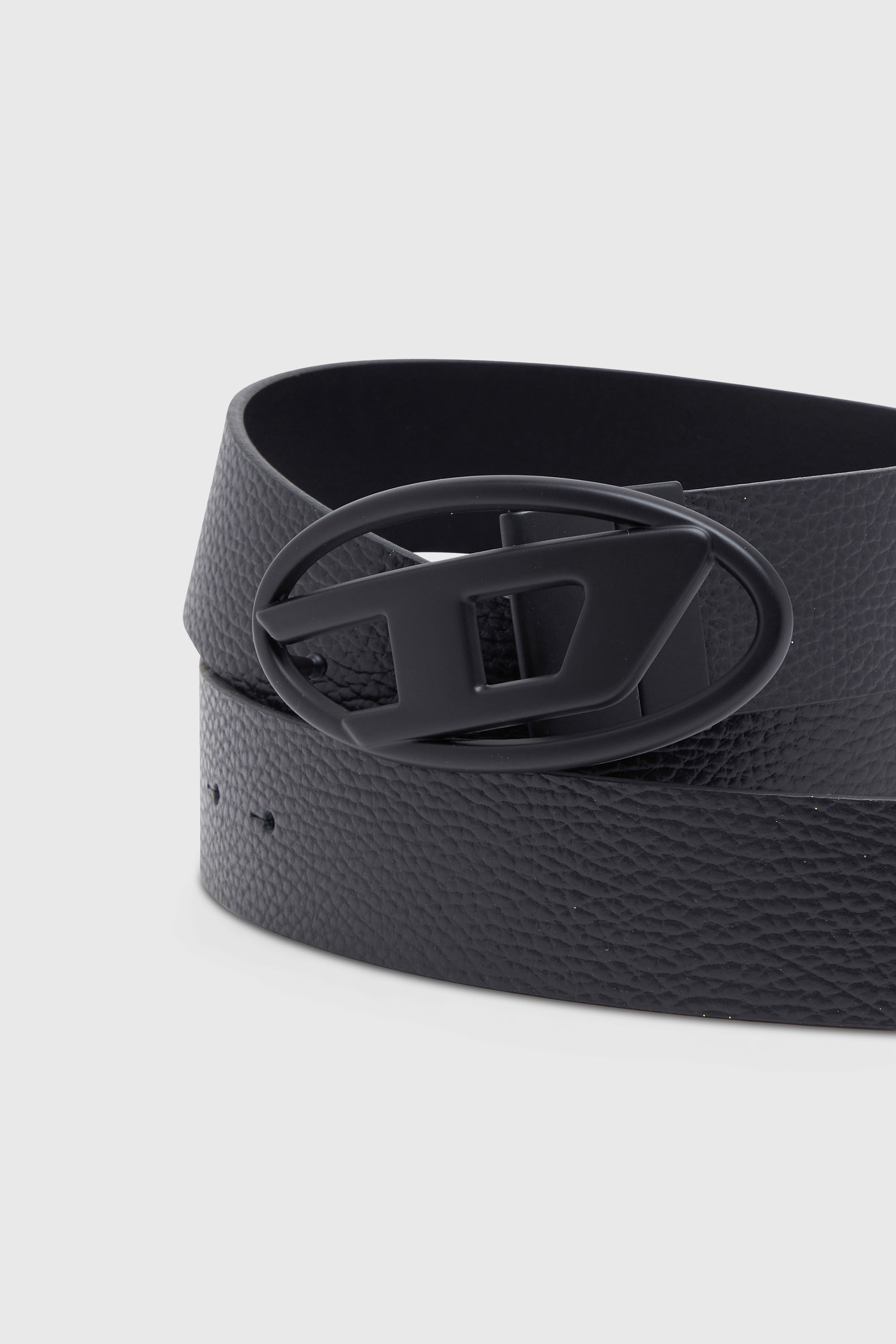 Diesel - B-1DR REV II, Ceinture 3.9 cm en cuir r&eacute;versible Homme in Noir - 3