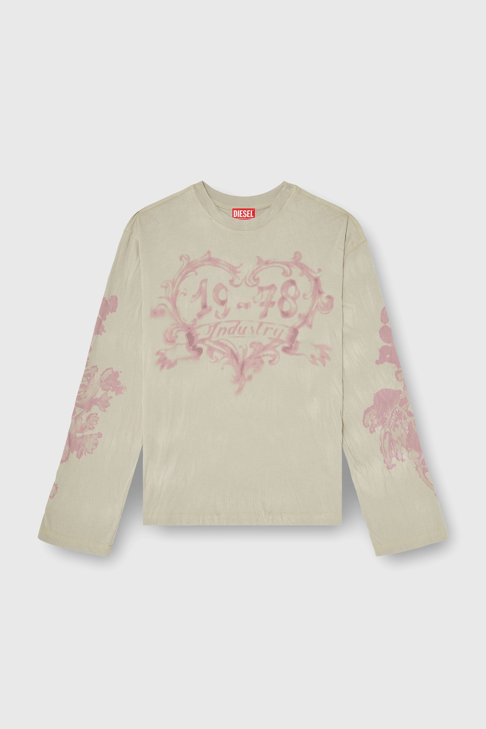 Diesel - T-HILARY-LS-AA1, T-shirt &agrave; manches longues en coton avec imprim&eacute; graphique Femme in Polychrome - 2