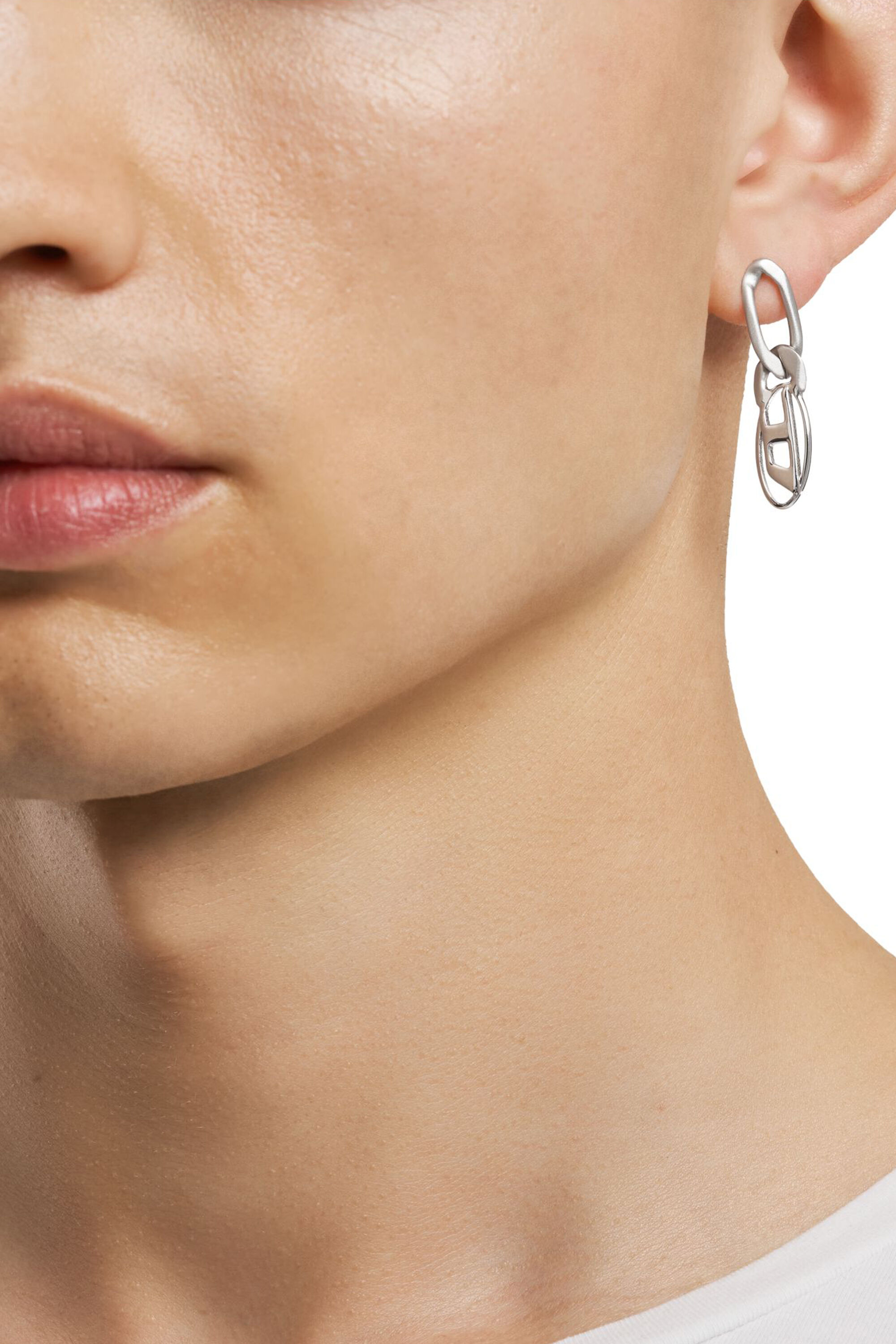 Diesel - DX1598040, Boucle d’oreille pendante en acier inoxydable et laiton Mixte in Gris argenté - 3