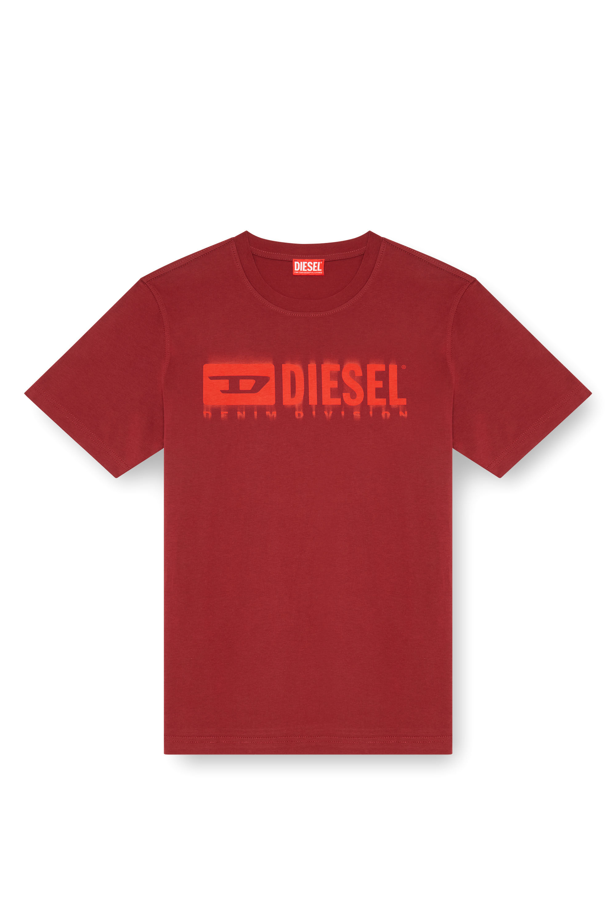 Diesel - T-ADJUST-Q7, Homme T-shirt avec logo Diesel effet flou in Rouge - Image 2