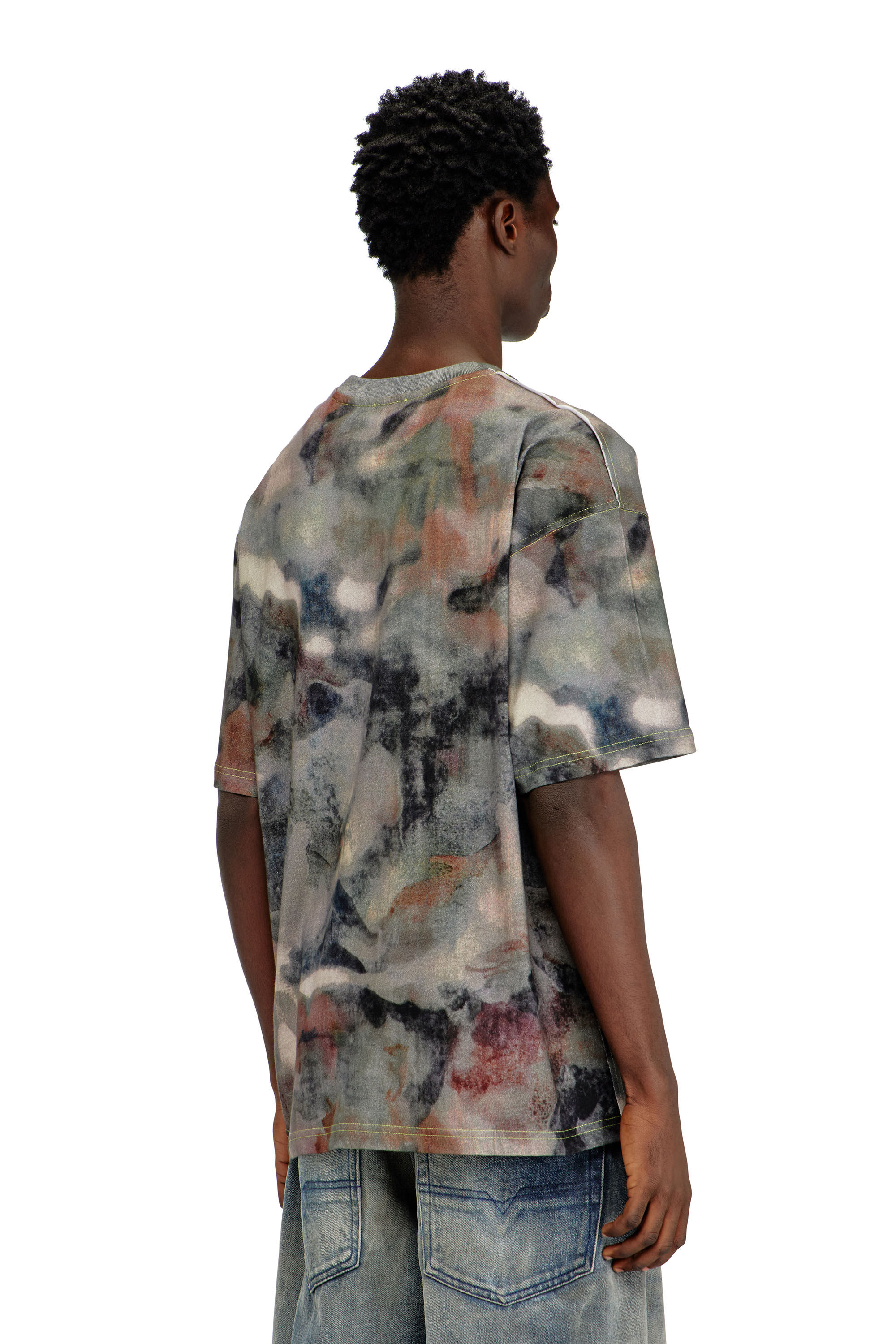 Diesel - T-BOXT-V7, T-shirt en coton &eacute;pais avec imprim&eacute; camouflage Homme in Polychrome - 4