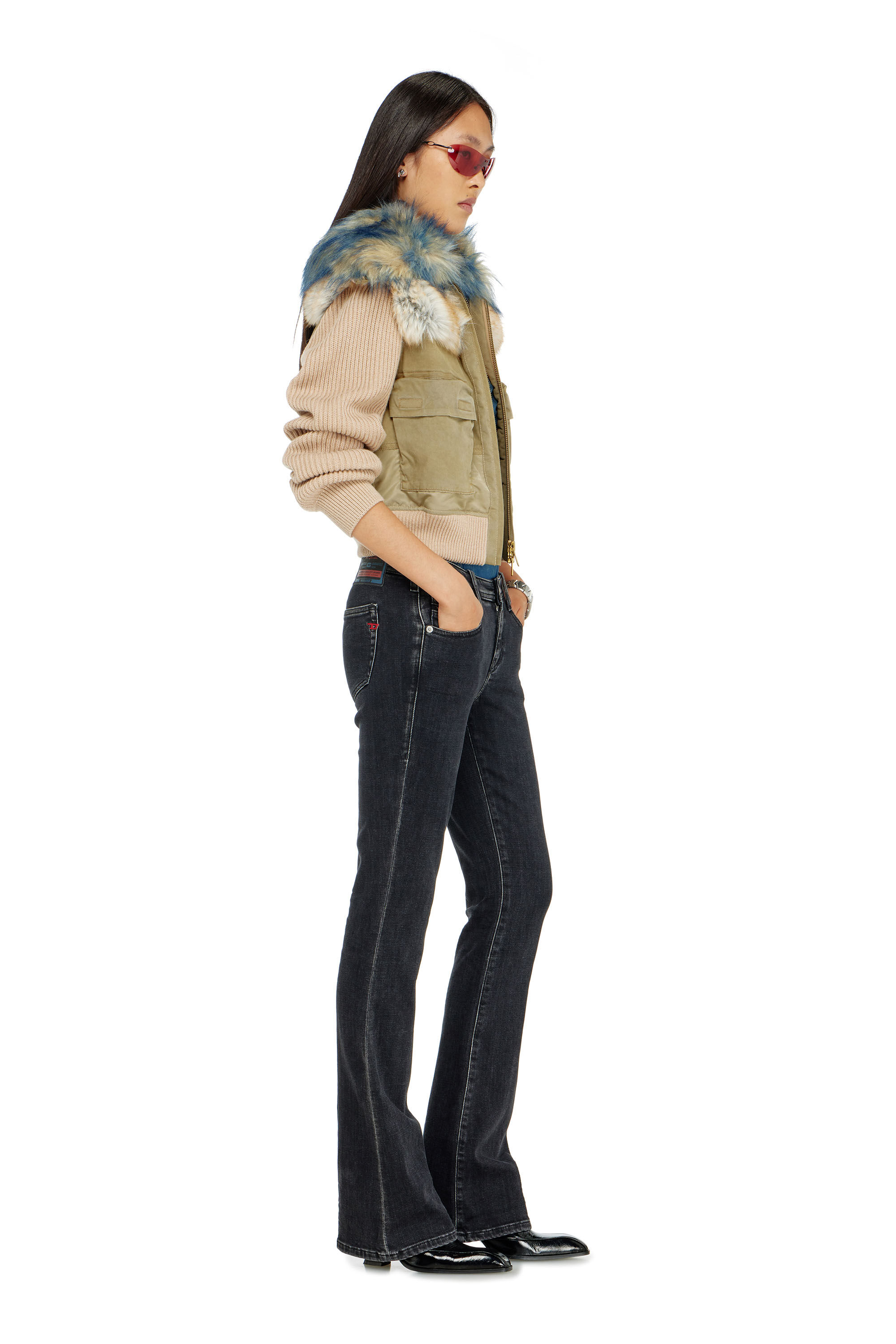 Diesel - Bootcut Jeans 1969 D-Ebbey 09P75 Femme, Noir/Gris fonc&eacute; - Image 2