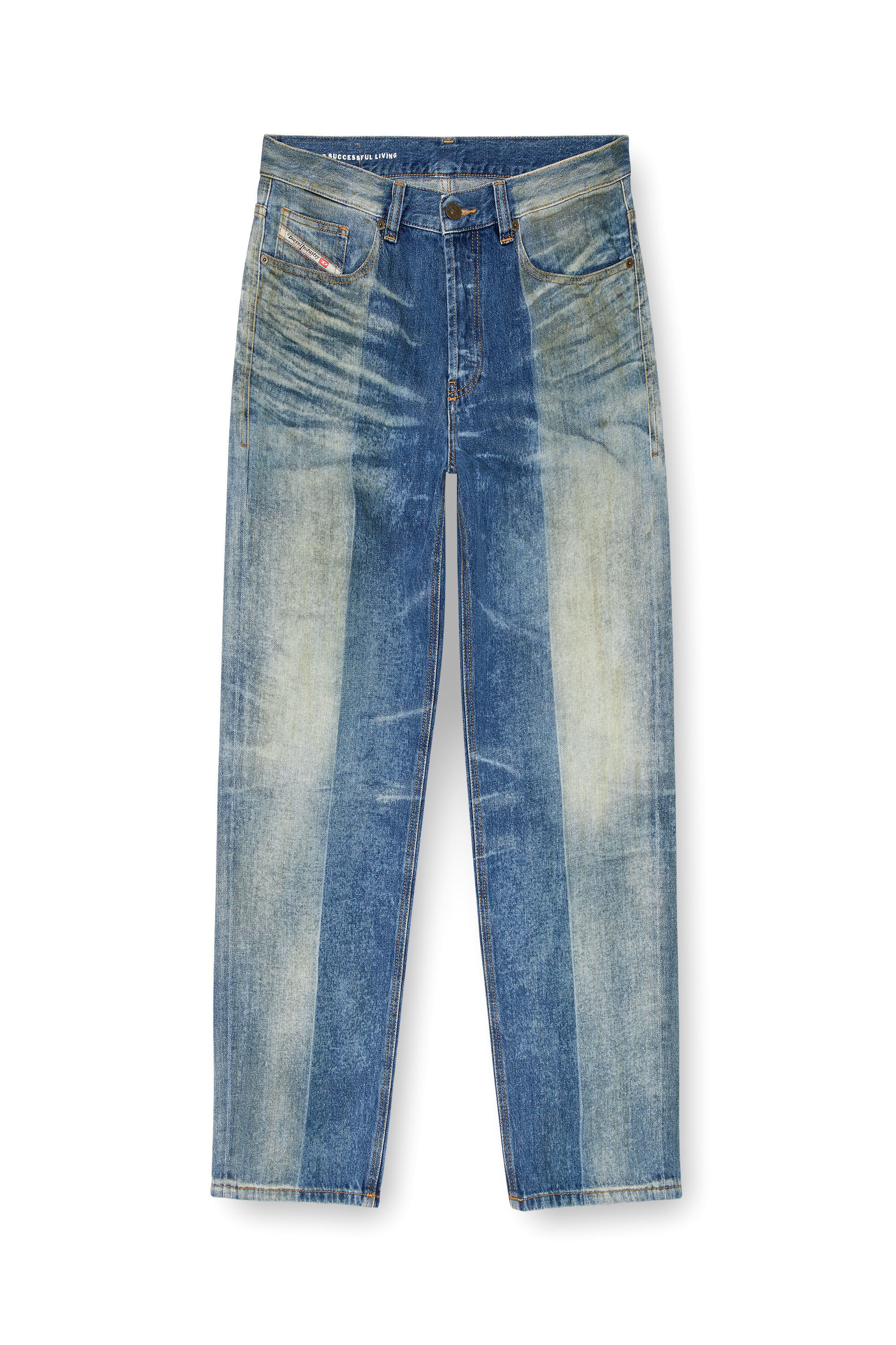 Diesel - Straight Jeans 2010 D-Macs 09L04 Homme, Bleu moyen - Image 2