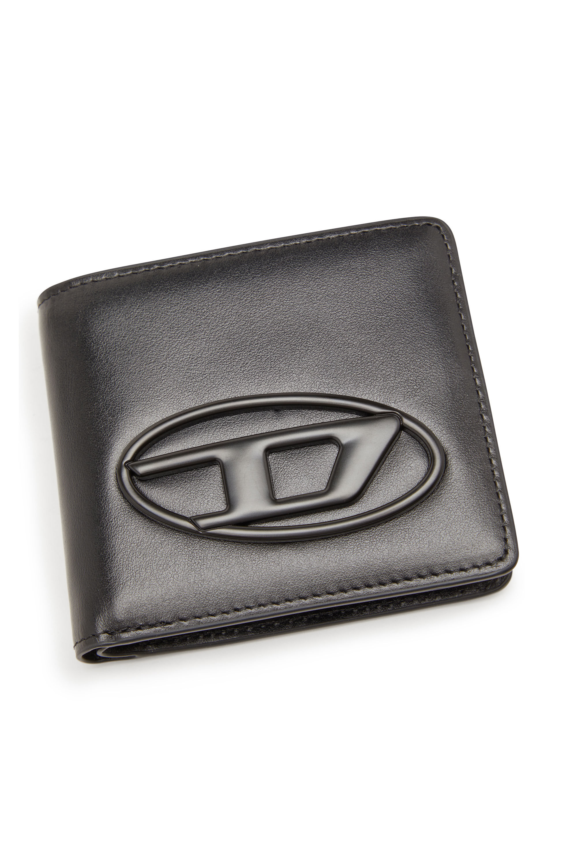 Portefeuille à deux volets en cuir Femme | Noir | Diesel