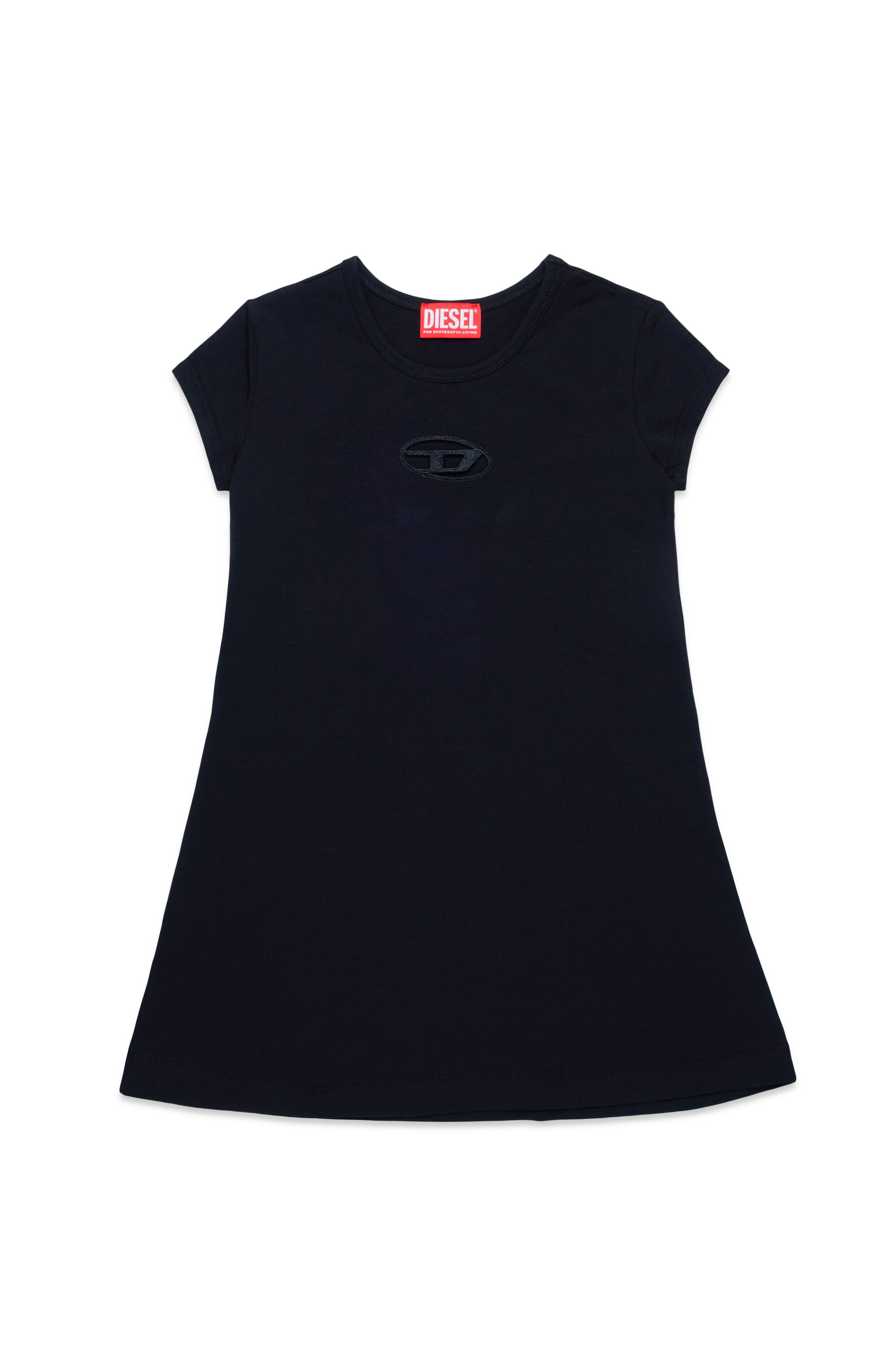 Diesel - DANGIELAM, Robe T-shirt avec cut-out Oval D Femme in Noir - 1