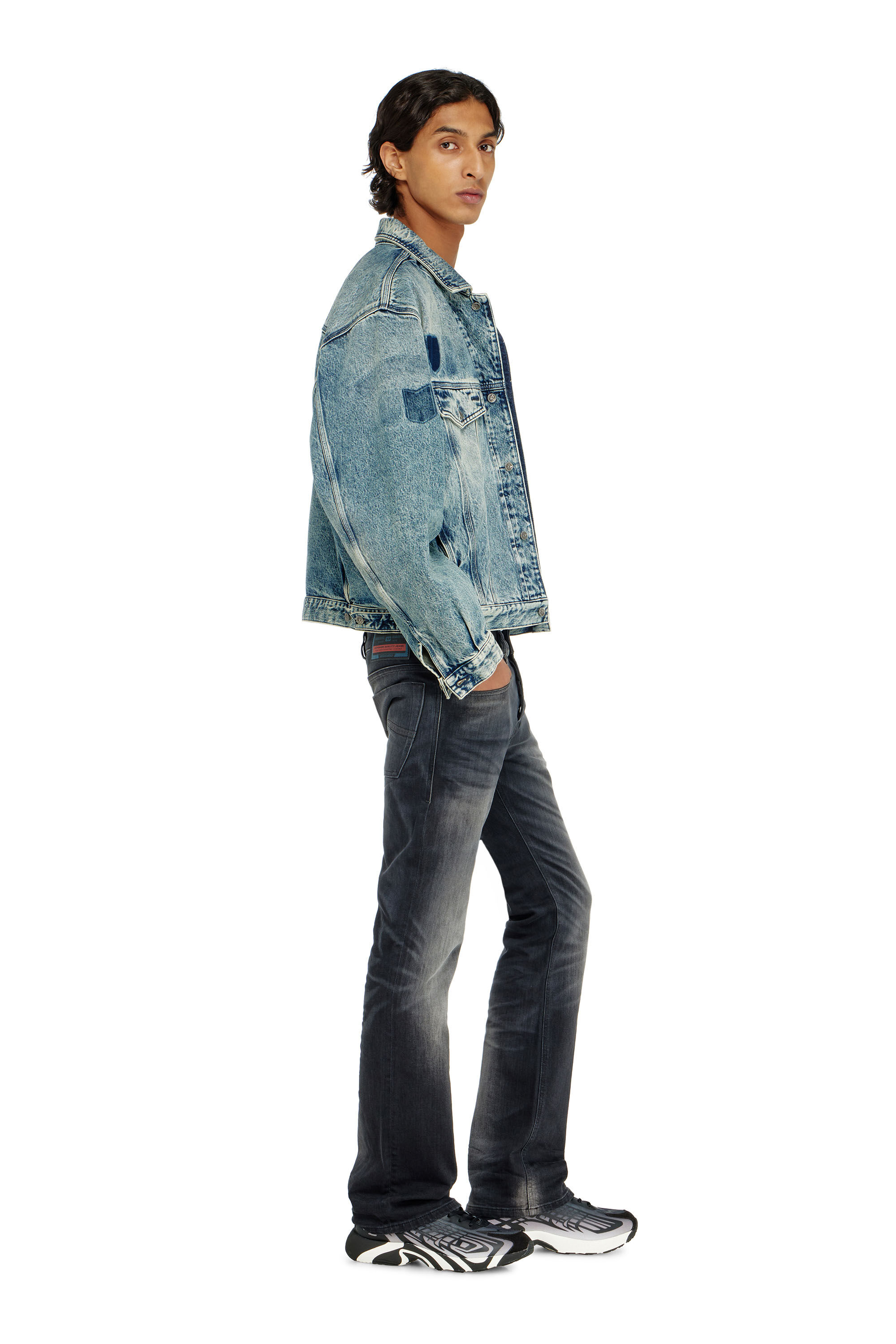 Diesel - Bootcut Jeans 2007 Zatiny 09P38 Homme, Noir/Gris fonc&eacute; - Image 2