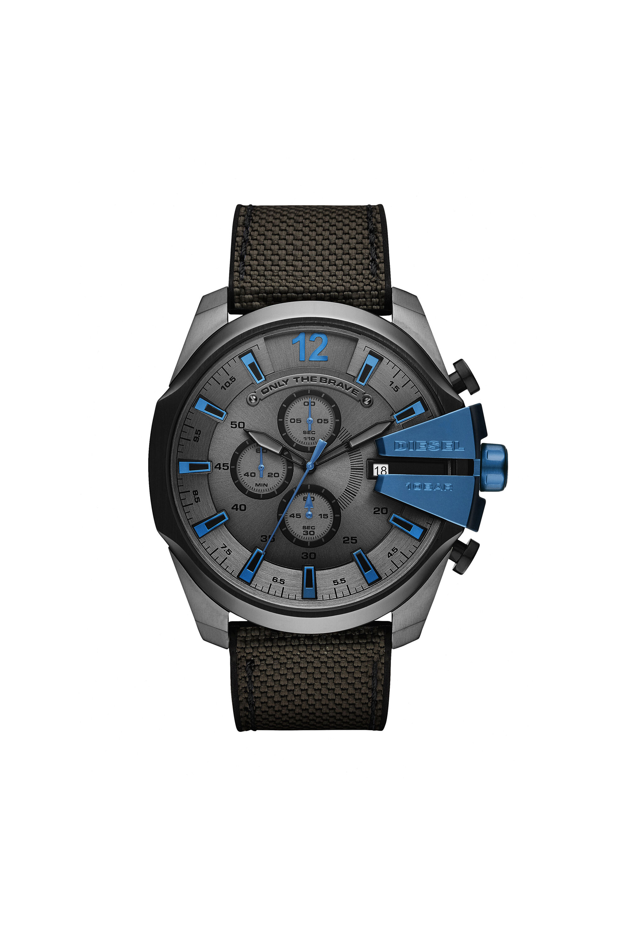 Montre diesel mega chief bleu Clearance