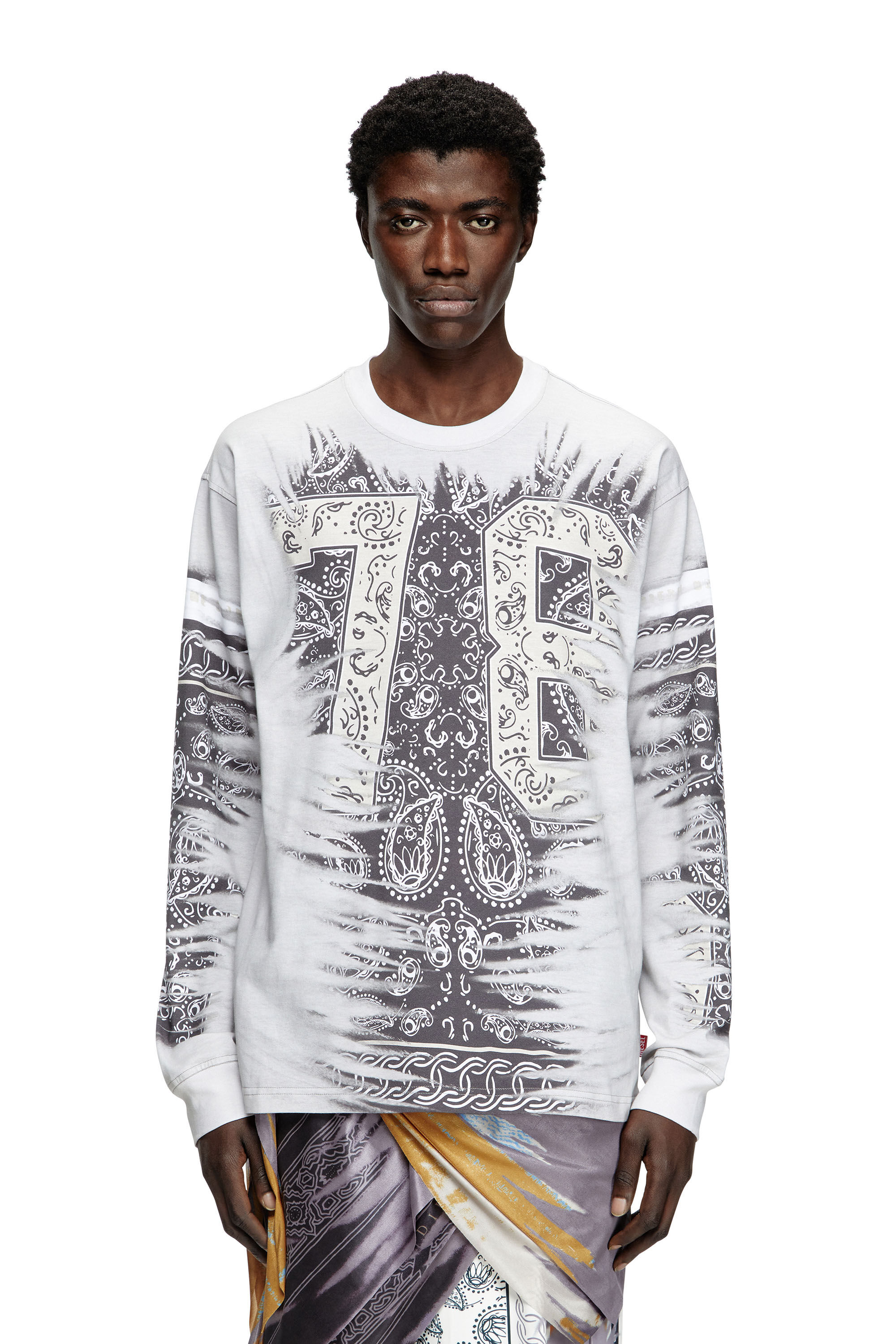Diesel - T-NORM-LS-R1, T-shirt à manches longues avec imprimé 78 Homme in Polychrome - 3