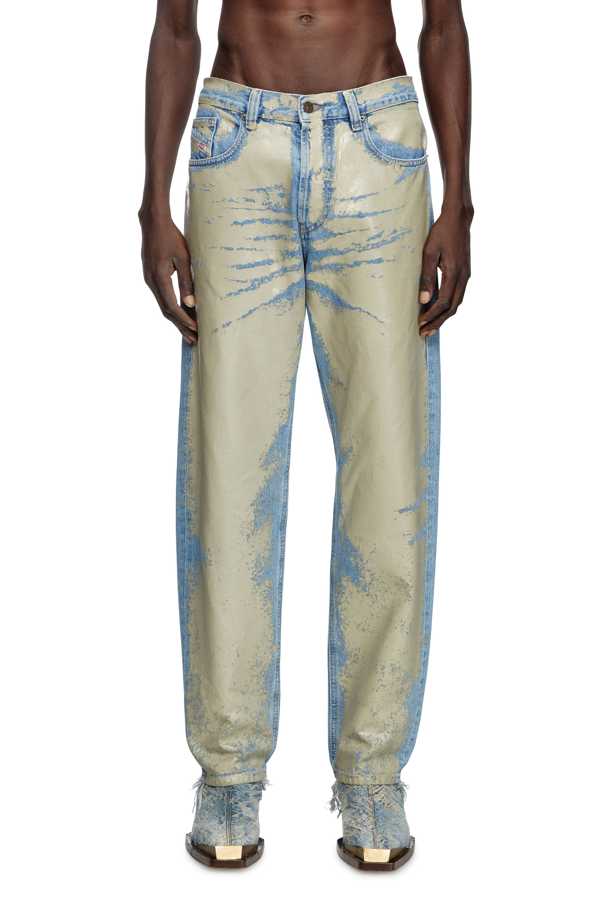 Diesel - Man's Straight Jeans 2010 D-Macs 007AL, Light Brown - 3