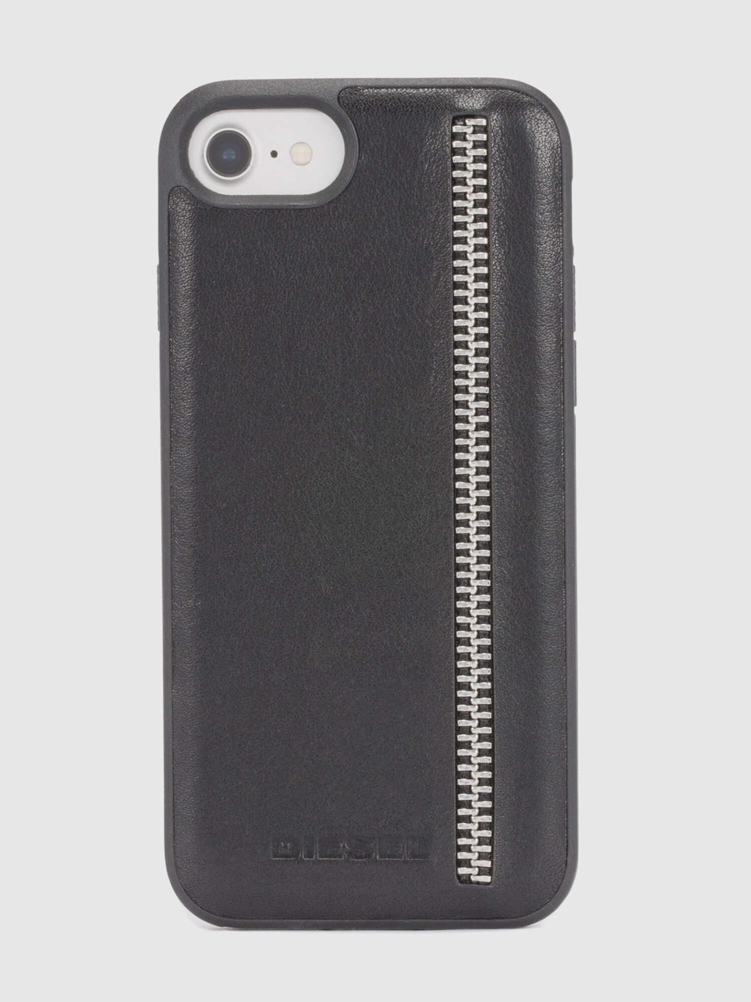 Diesel - ZIP BLACK LEATHER IPHONE 8 PLUS/7 PLUS/6s PLUS/6 PLUS CASE, Coque avec zip, iPhone 8 Plus/7 Plus/6s Plus/6 Plus Mixte in Noir - 2