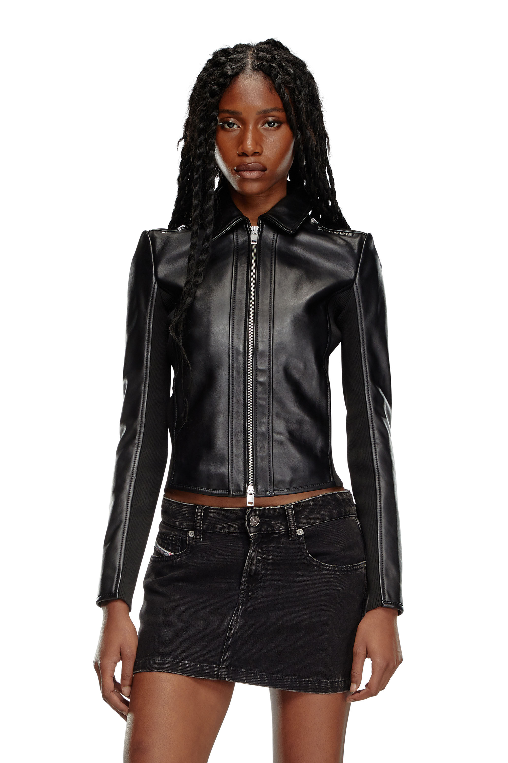 Veste biker noir shop