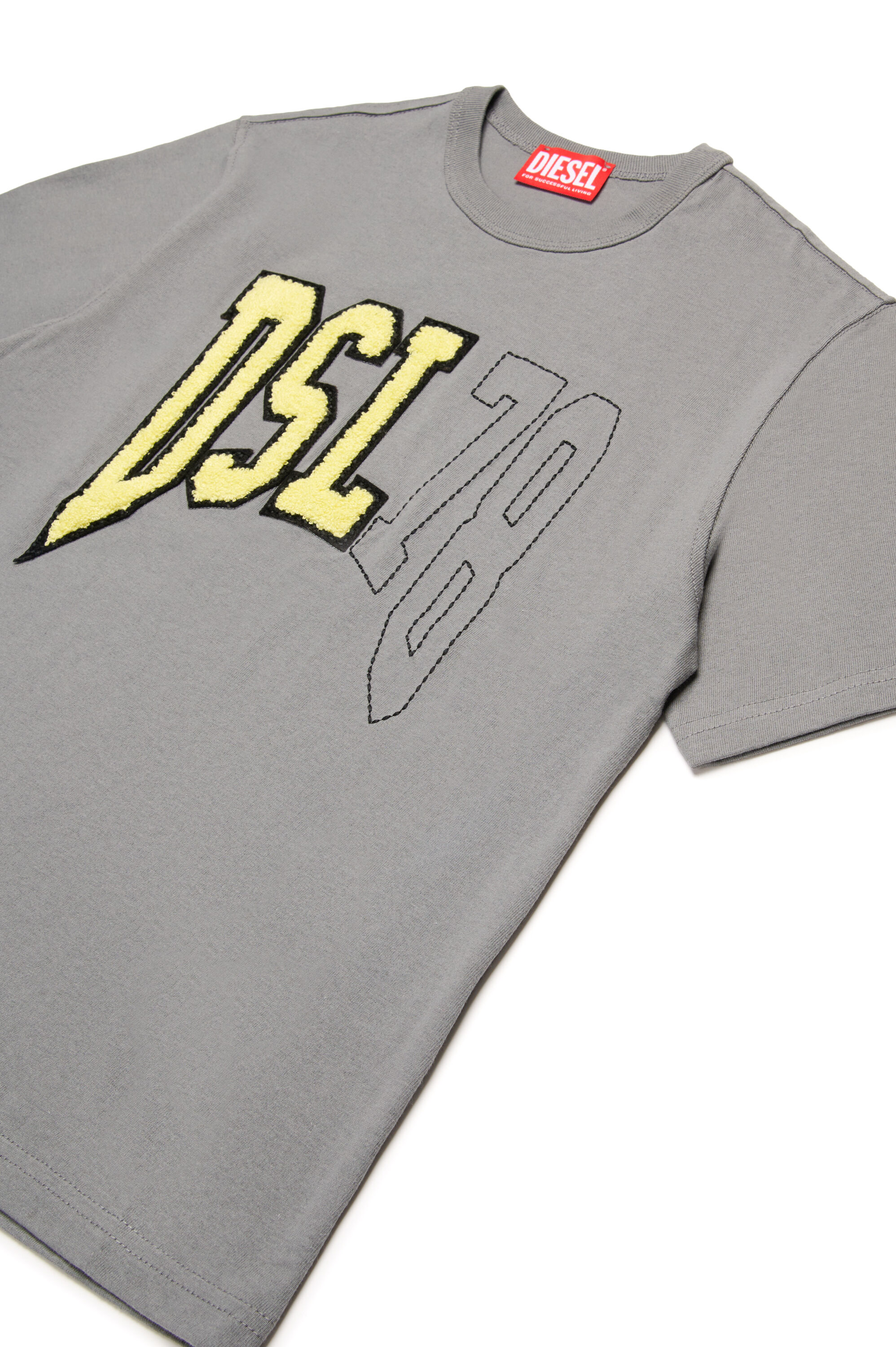 Diesel - TWASHN OVER, T-shirt avec logo universitaire DSL78 Homme in Gris - 3