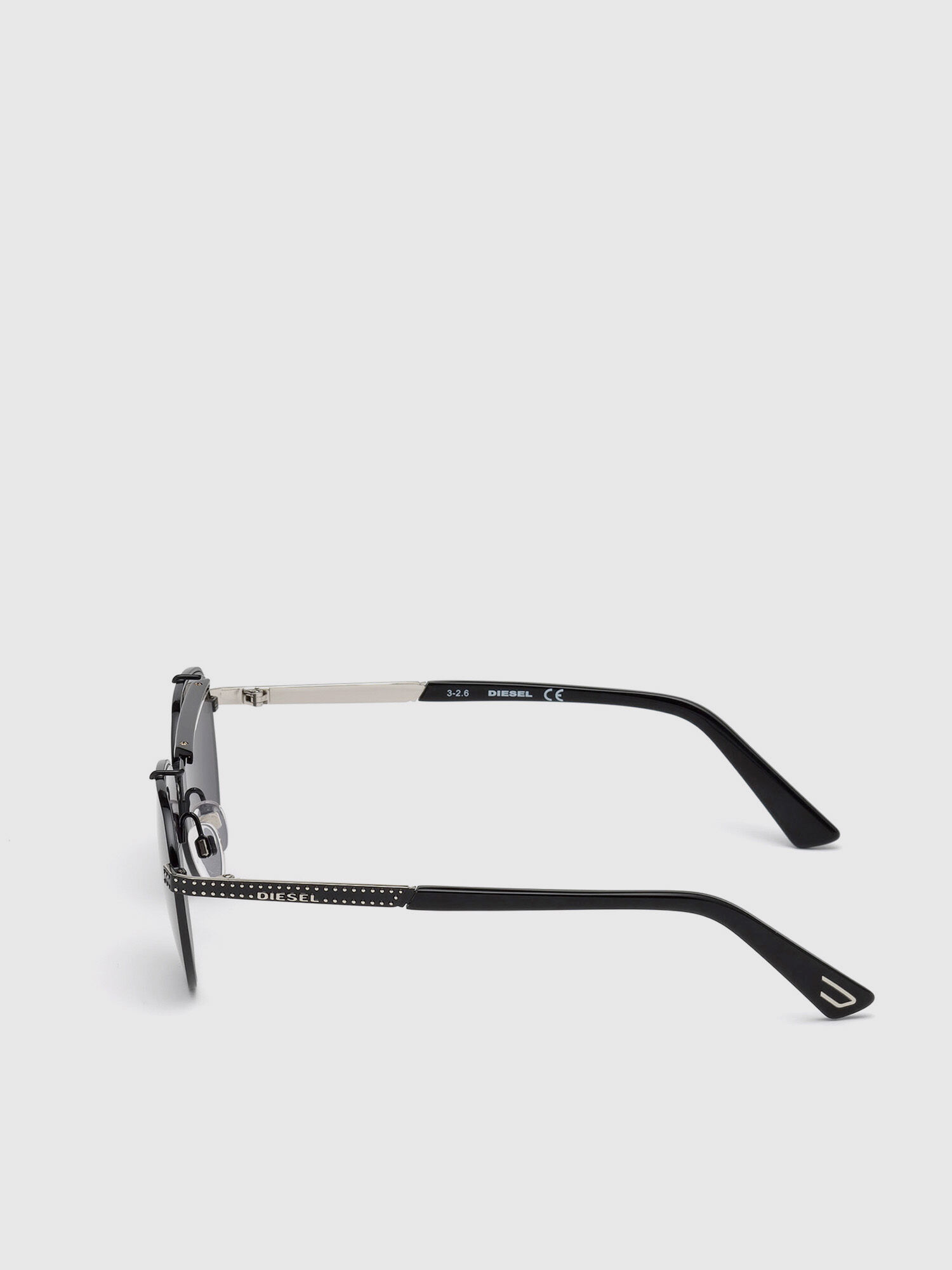 Diesel - DL0239, Lunettes inspirées des années 1980 avec verres ronds Mixte in Noir - 3