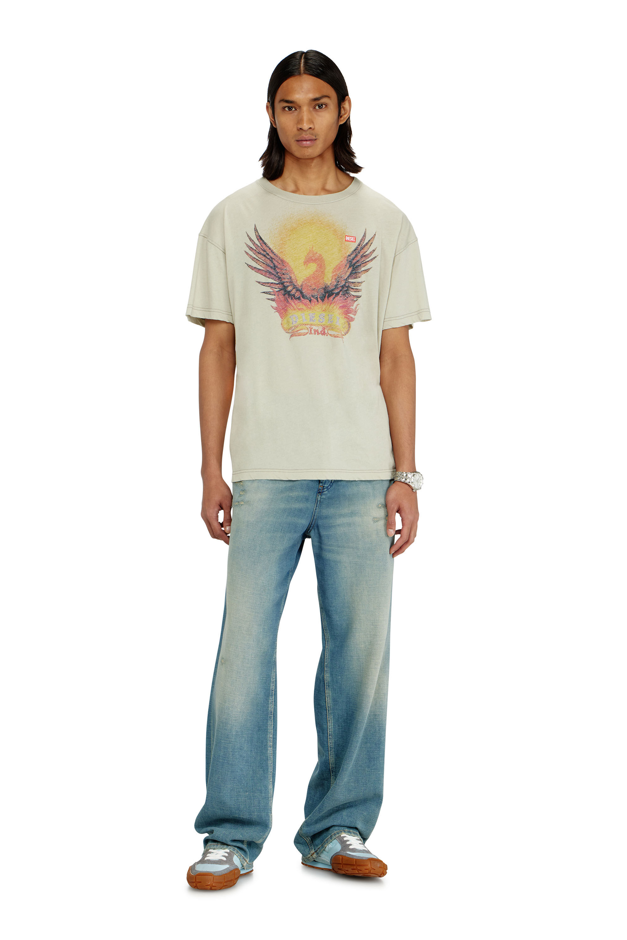 Diesel - T-NORM-AA1, Man's Regular T-shirt with Phoenix print in null - 1