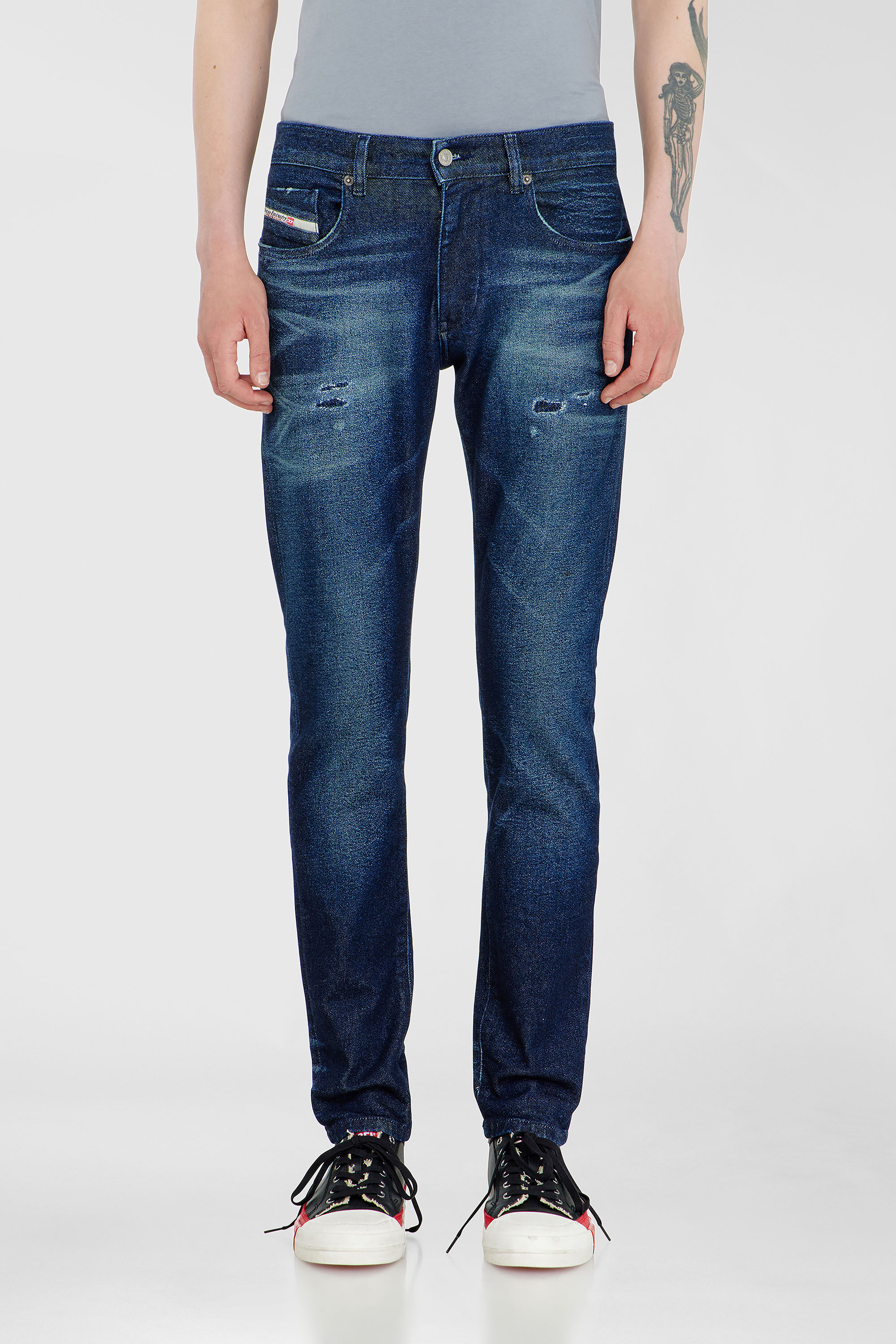 Diesel - Slim Jeans 2019 D-Strukt 0KBBU Homme, Bleu Fonc&eacute; - Image 4